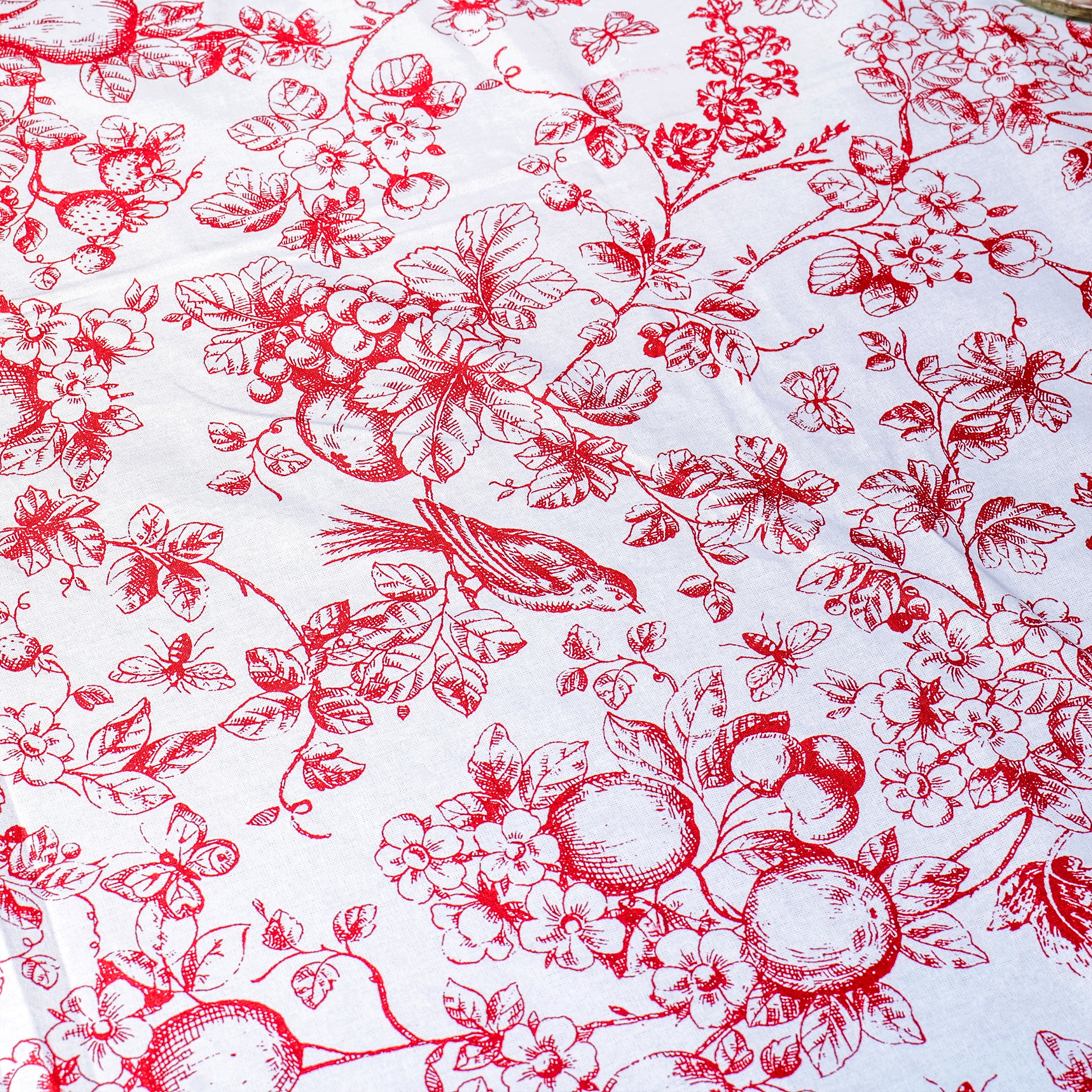Orchid Blossom Tablecloth - Red