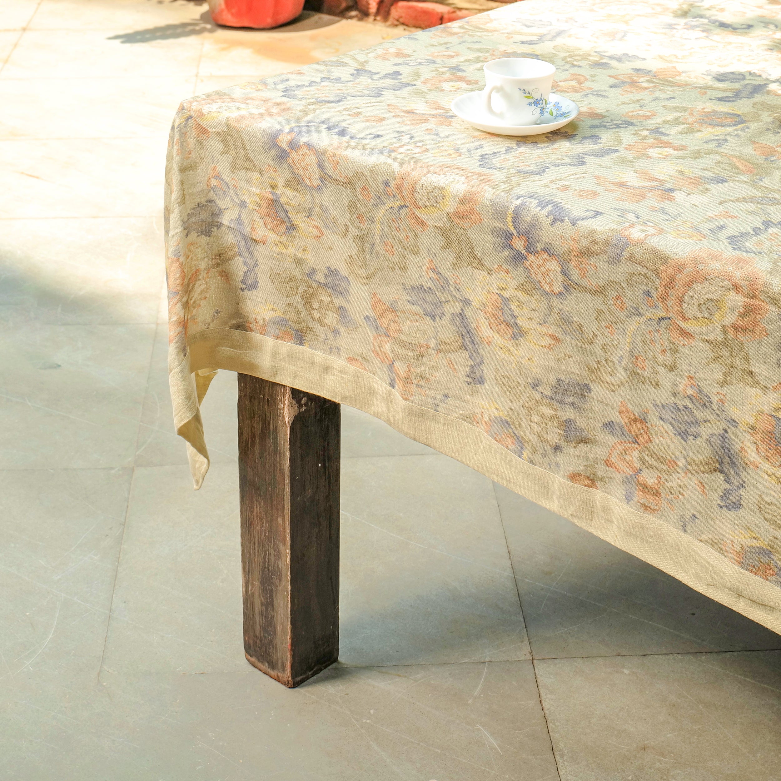Isabelle's Ikat Tablecloth - Soft Sage