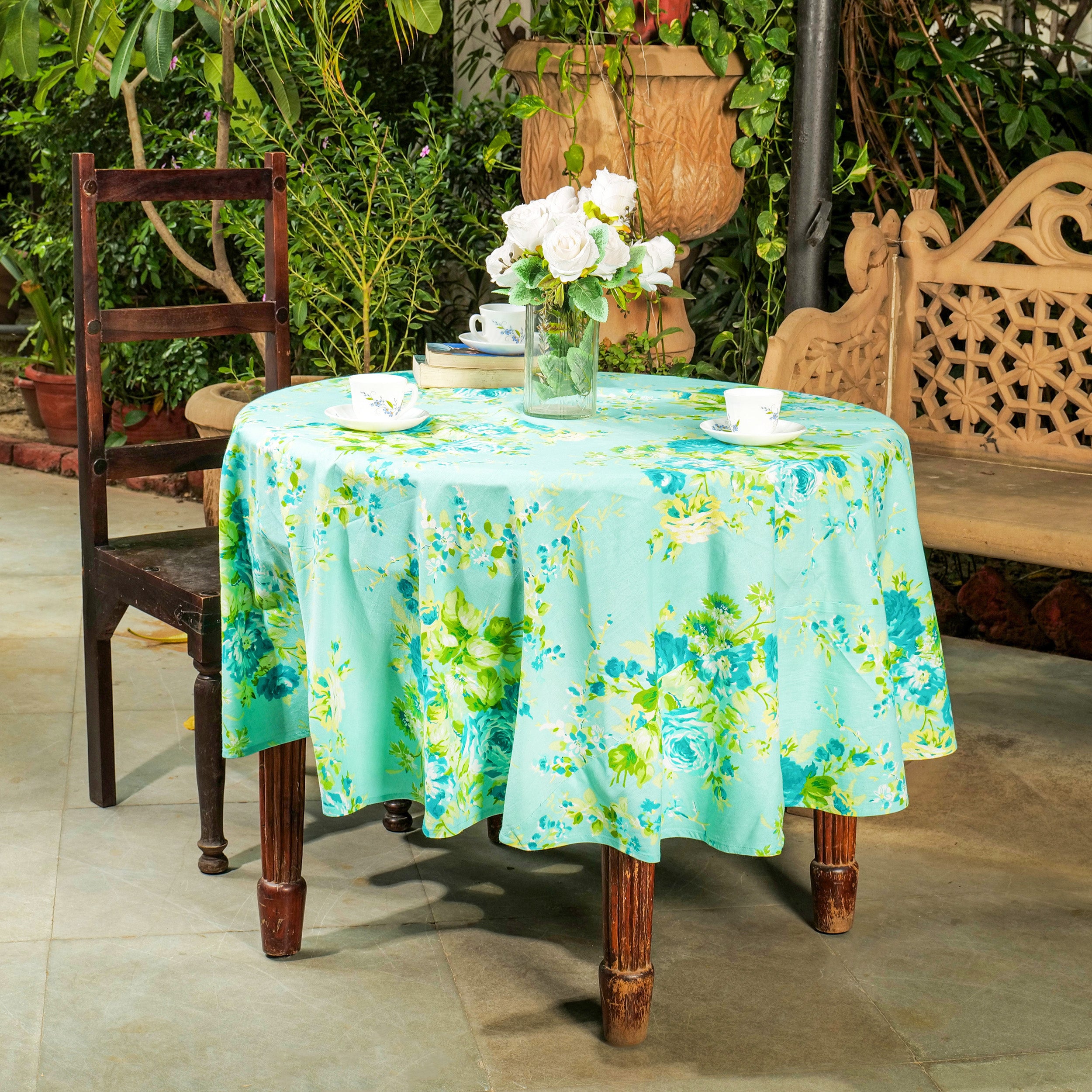 Cottage Rose Tablecloth - Tuqr