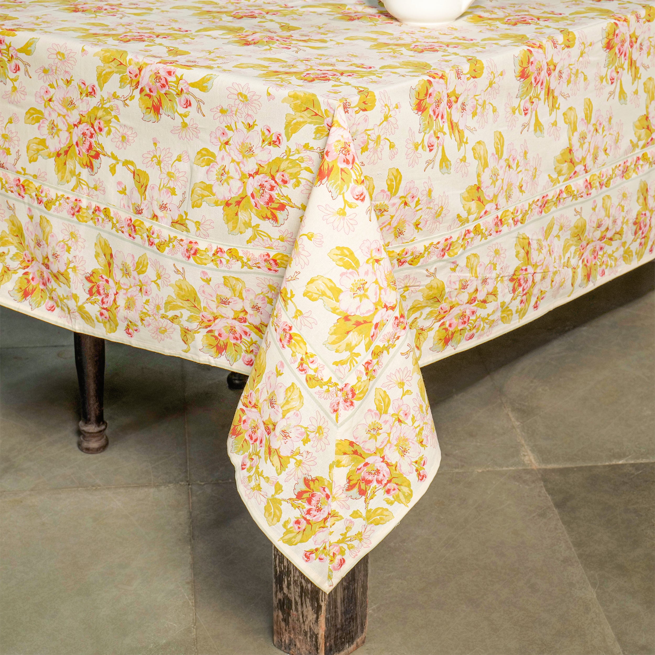 Apple Blossom Tablecloth - Ecru