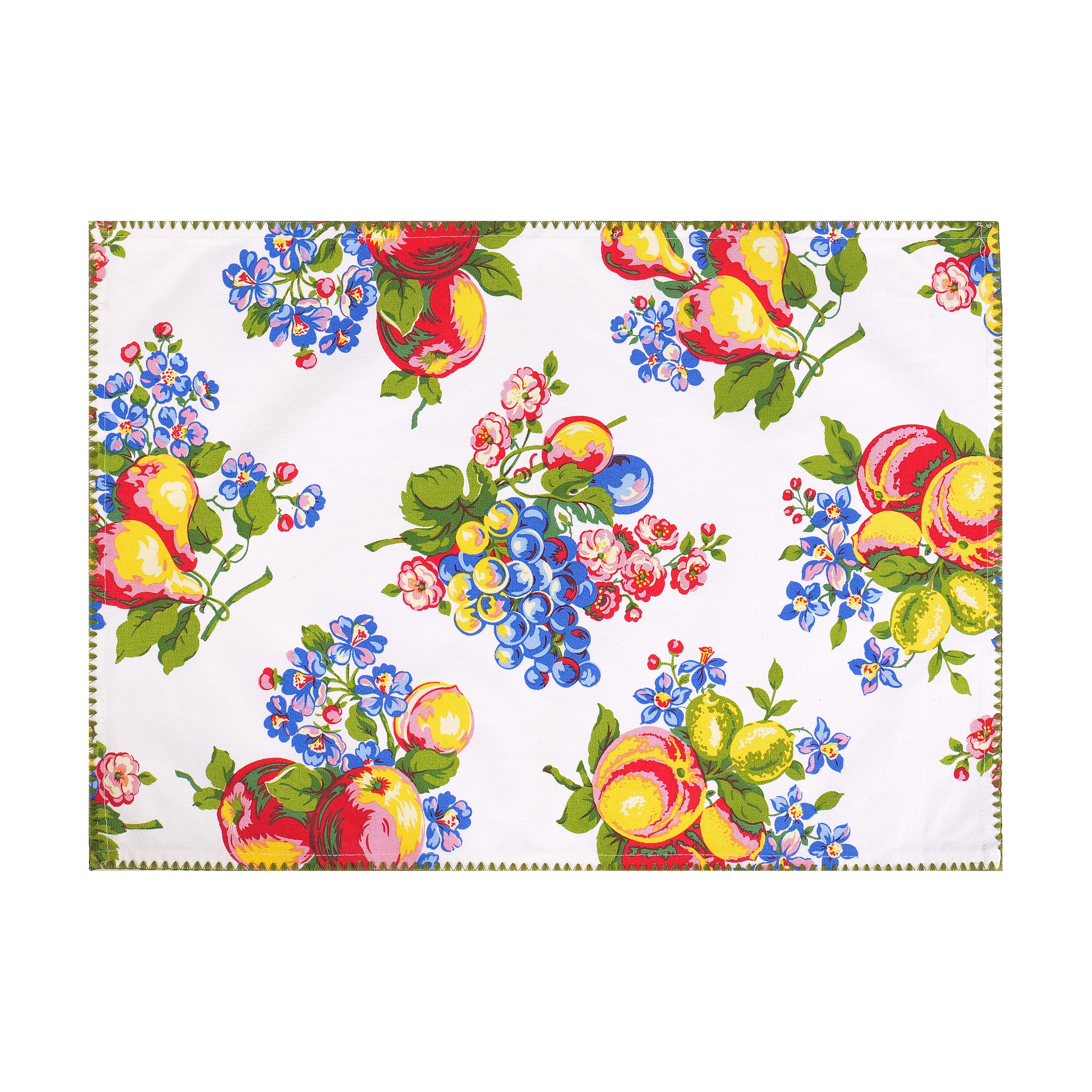 Fruit Basket Placemat Set of 6 - White