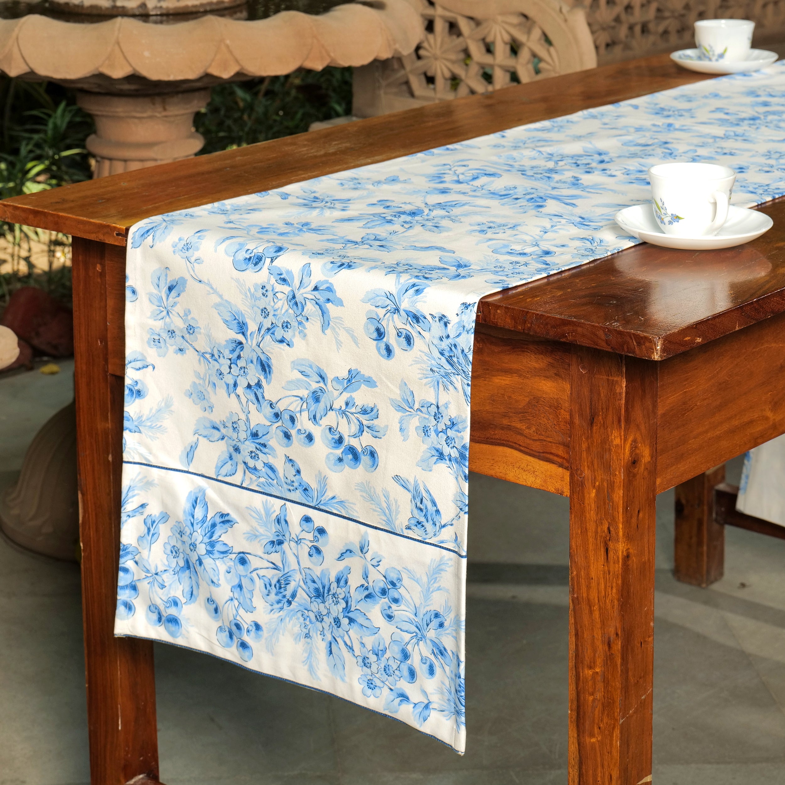Cherry Blossom Runner Blue