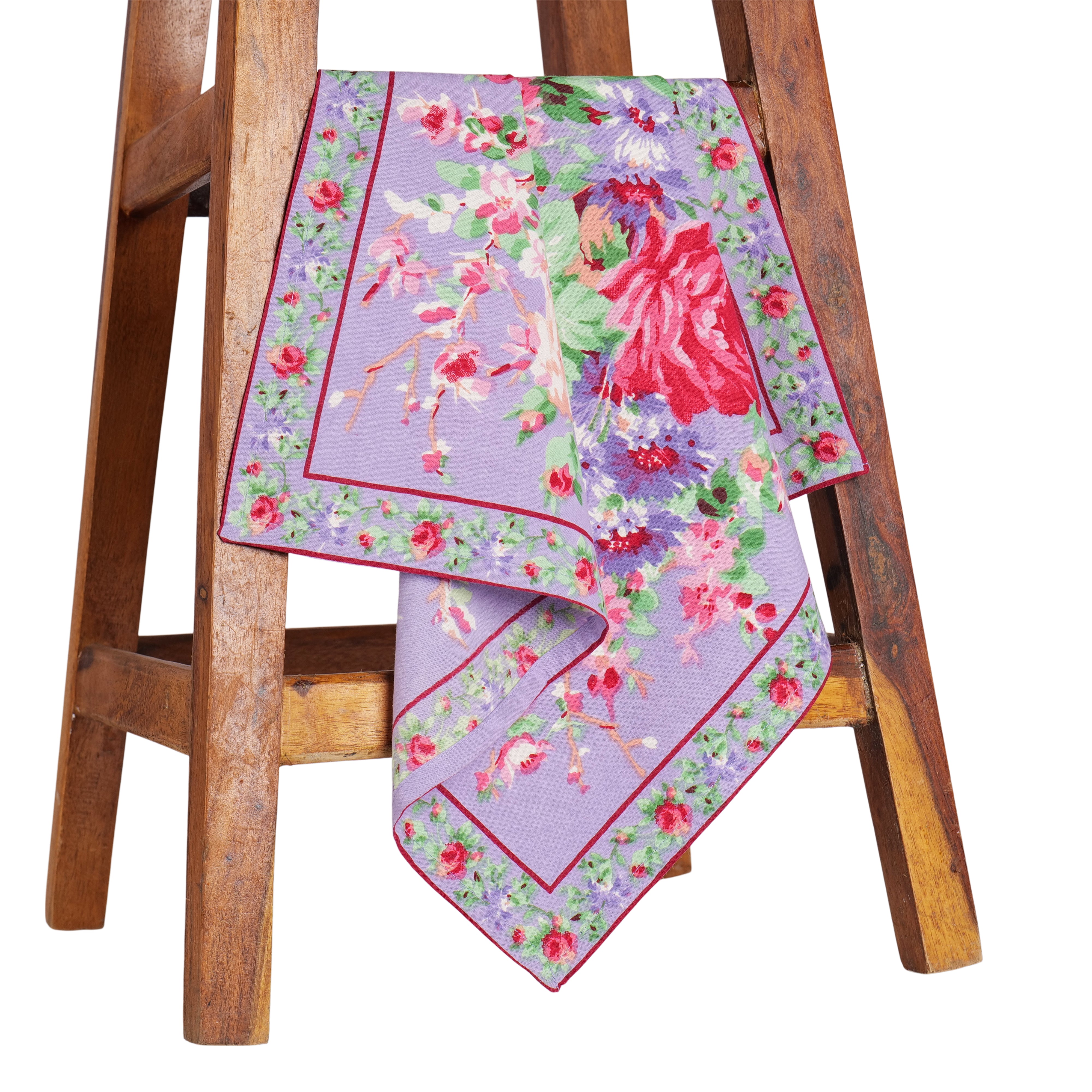 Cottage Rose Napkin set of 6 - Periwinkle