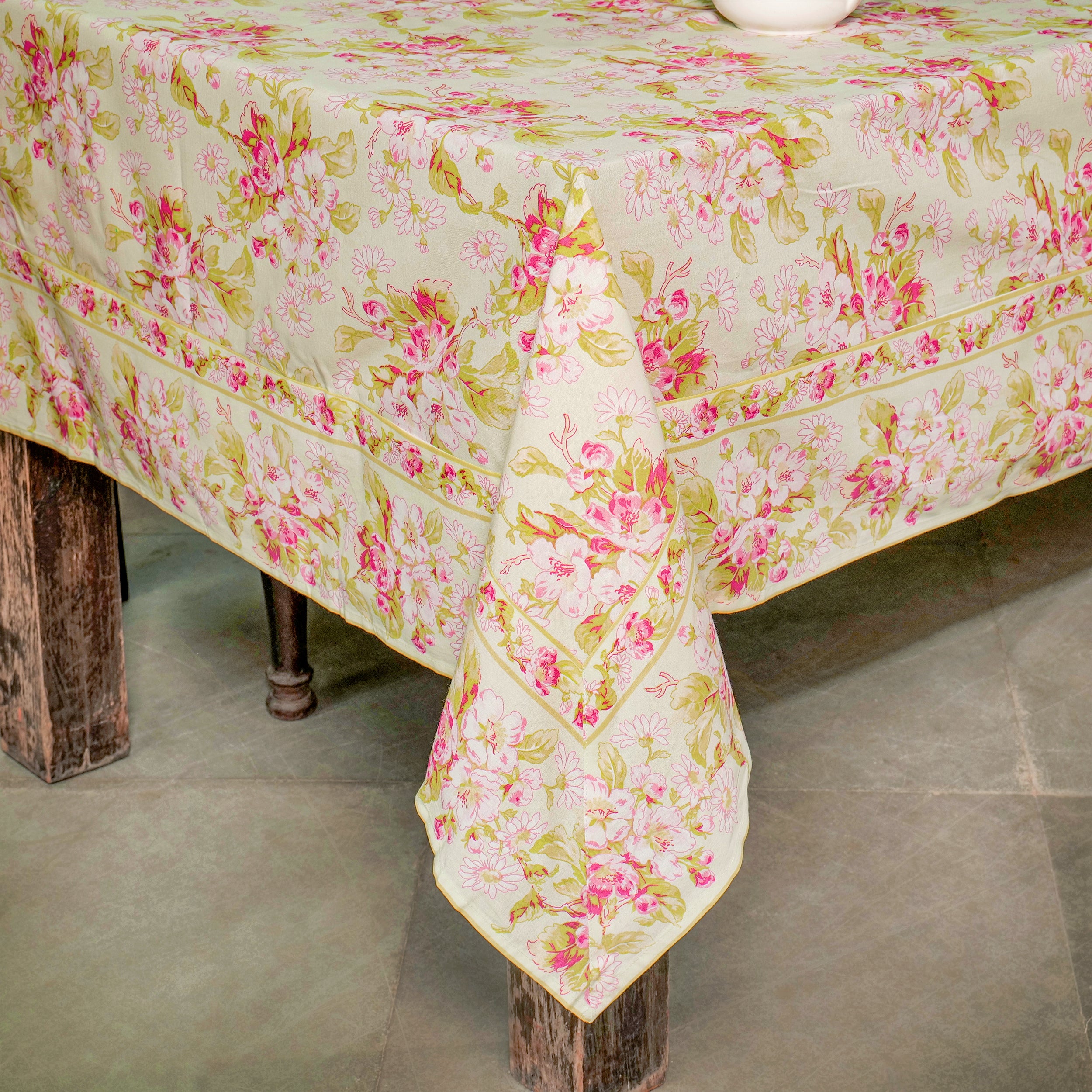 Apple Blossom Tablecloth - Green