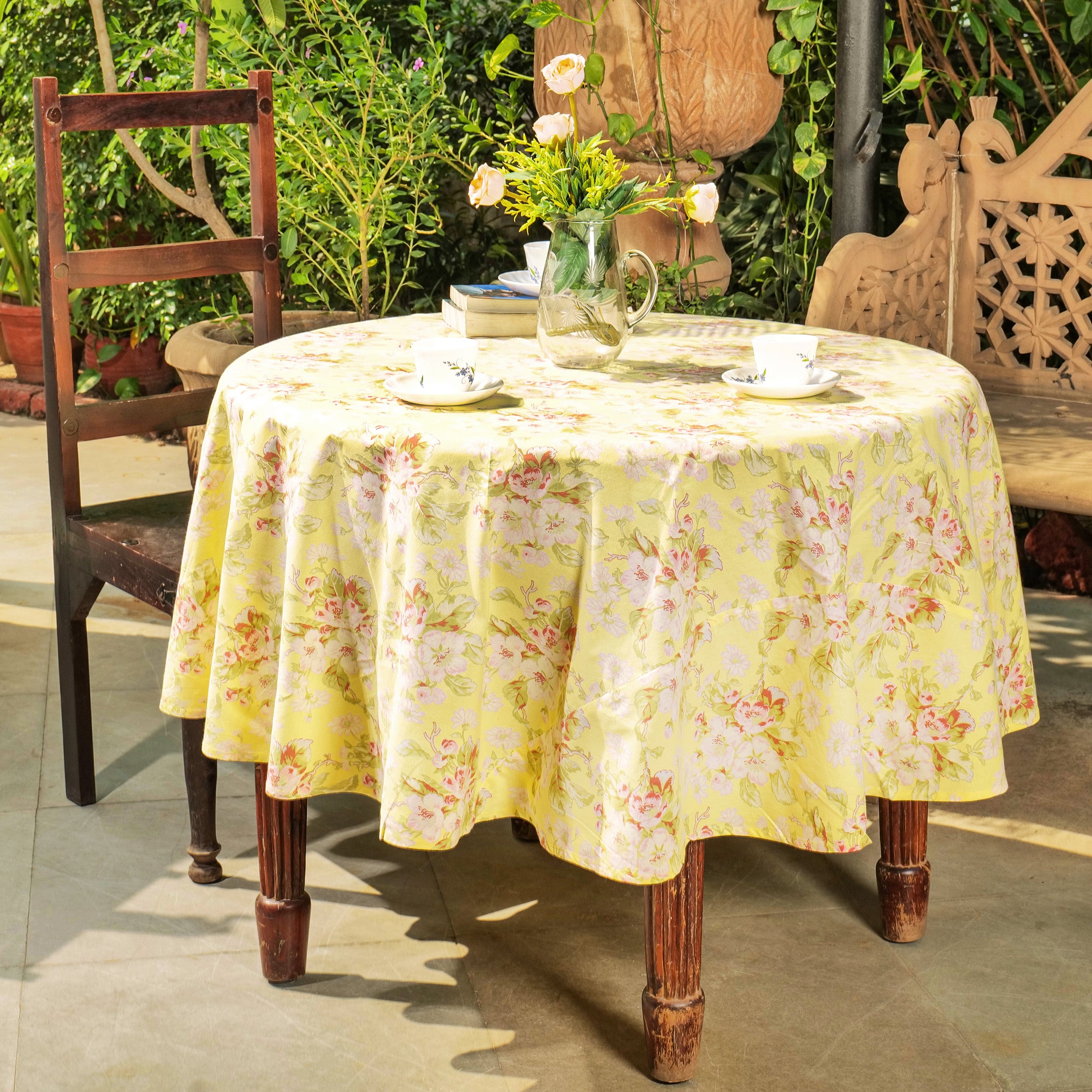 Apple Blossom Tablecloth - Yellow