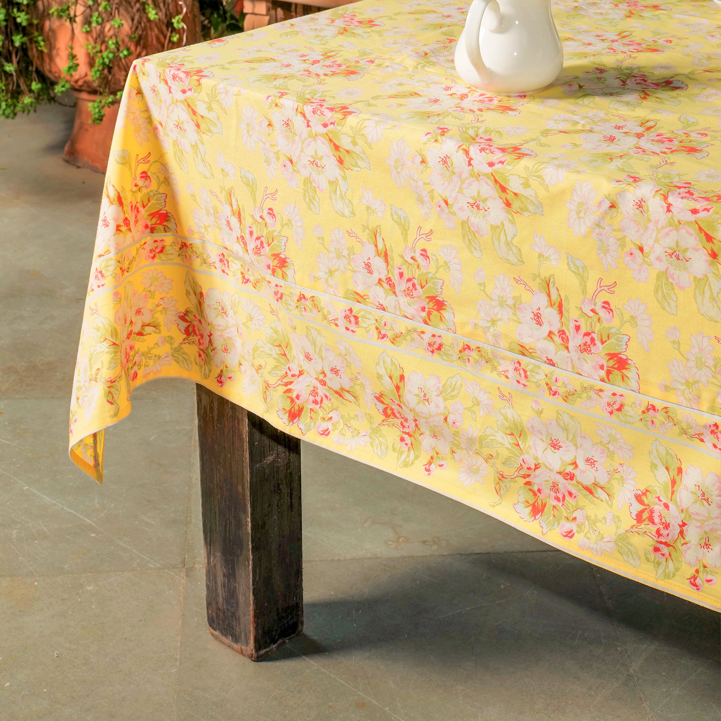 Apple Blossom Tablecloth - Yellow
