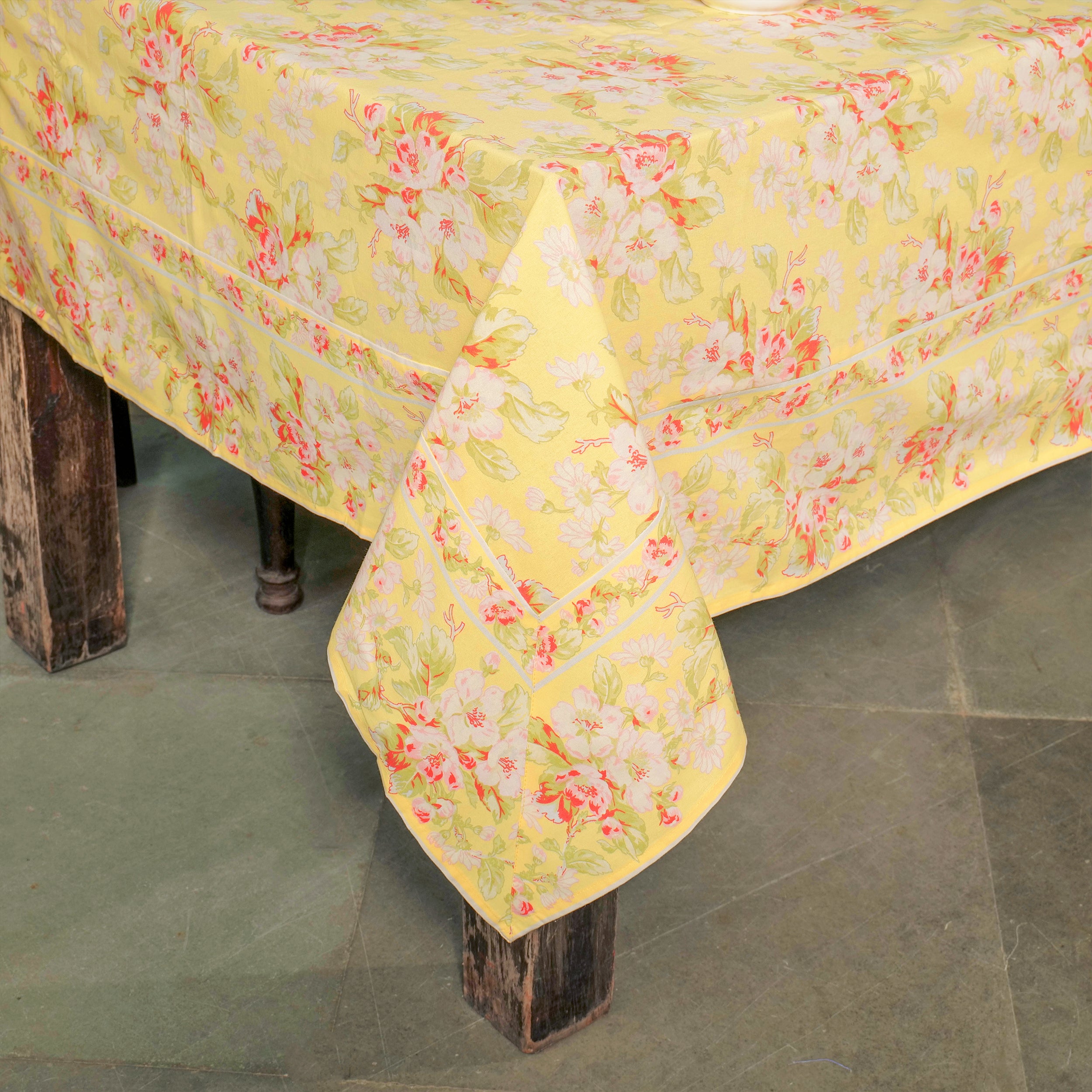 Apple Blossom Tablecloth - Yellow