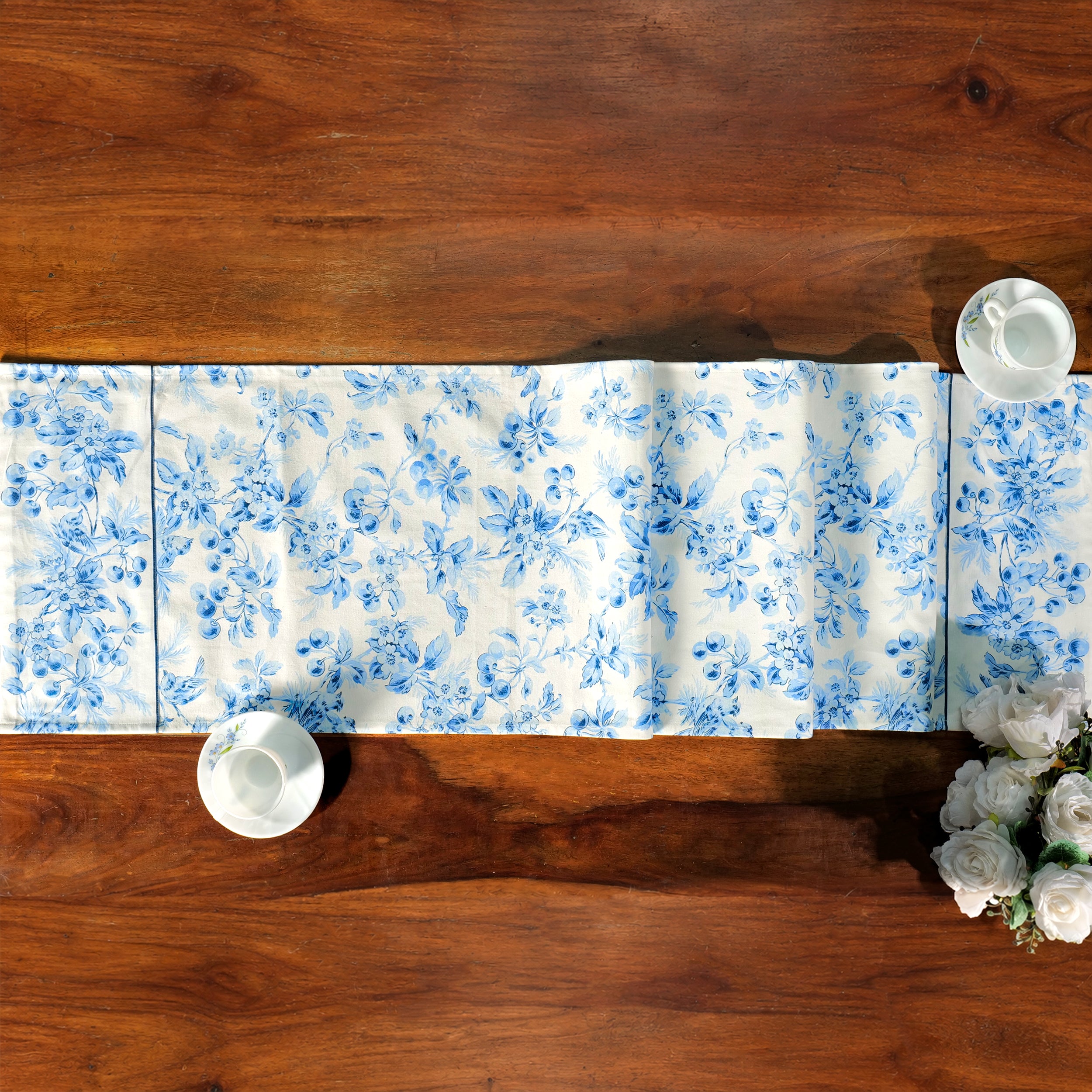 Cherry Blossom Runner Blue