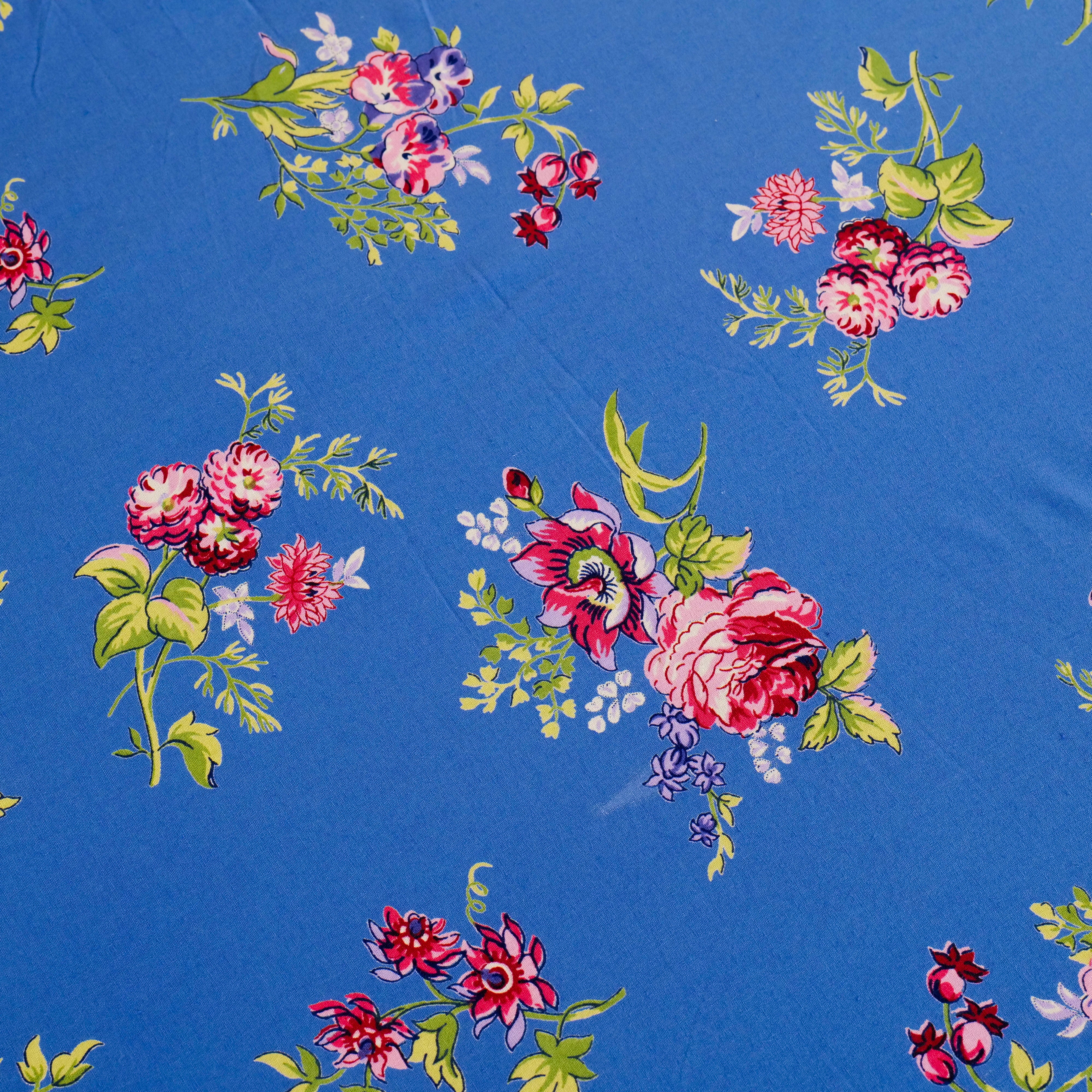 Russian Chintz Bed Cover – Blue