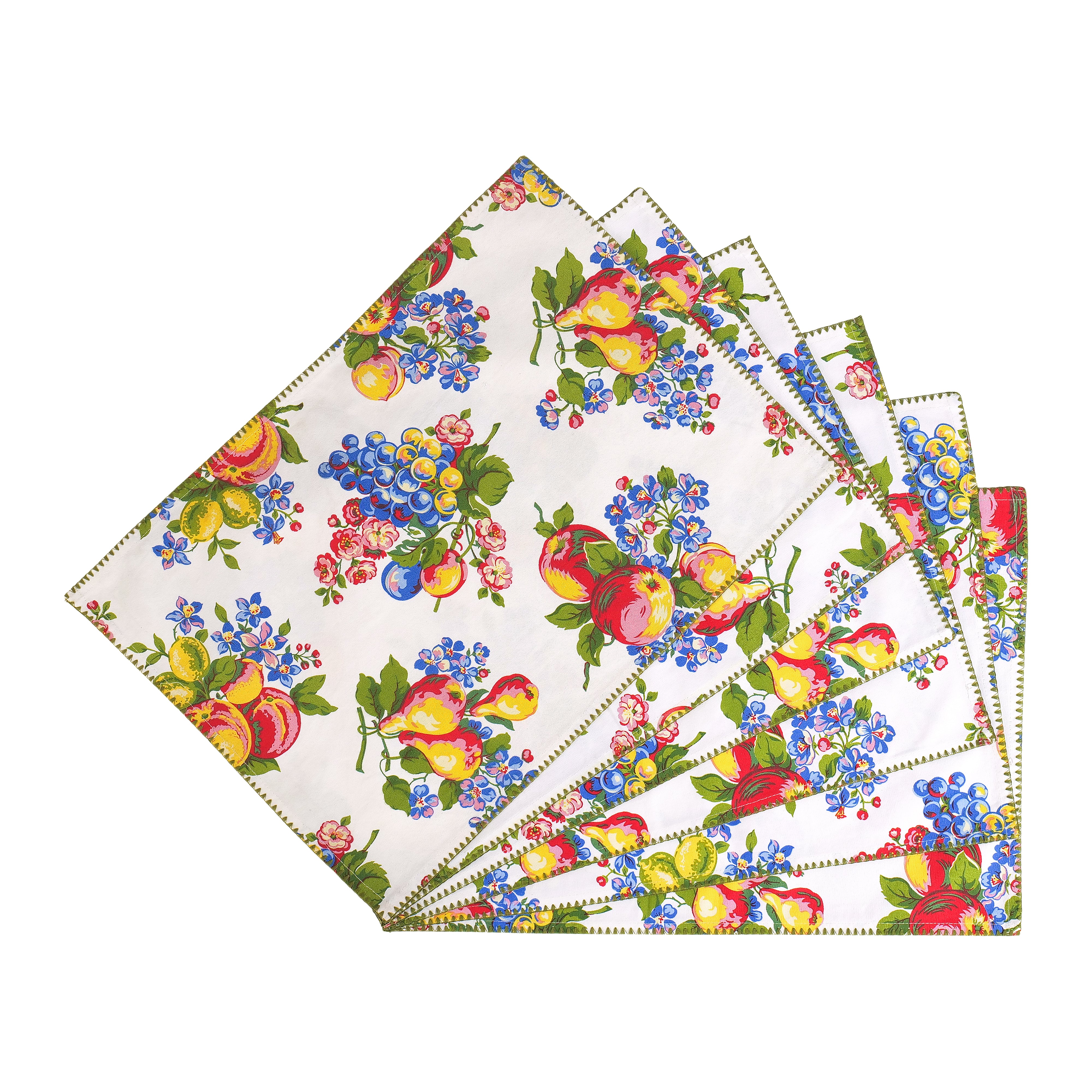 Fruit Basket Placemat Set of 6 - White