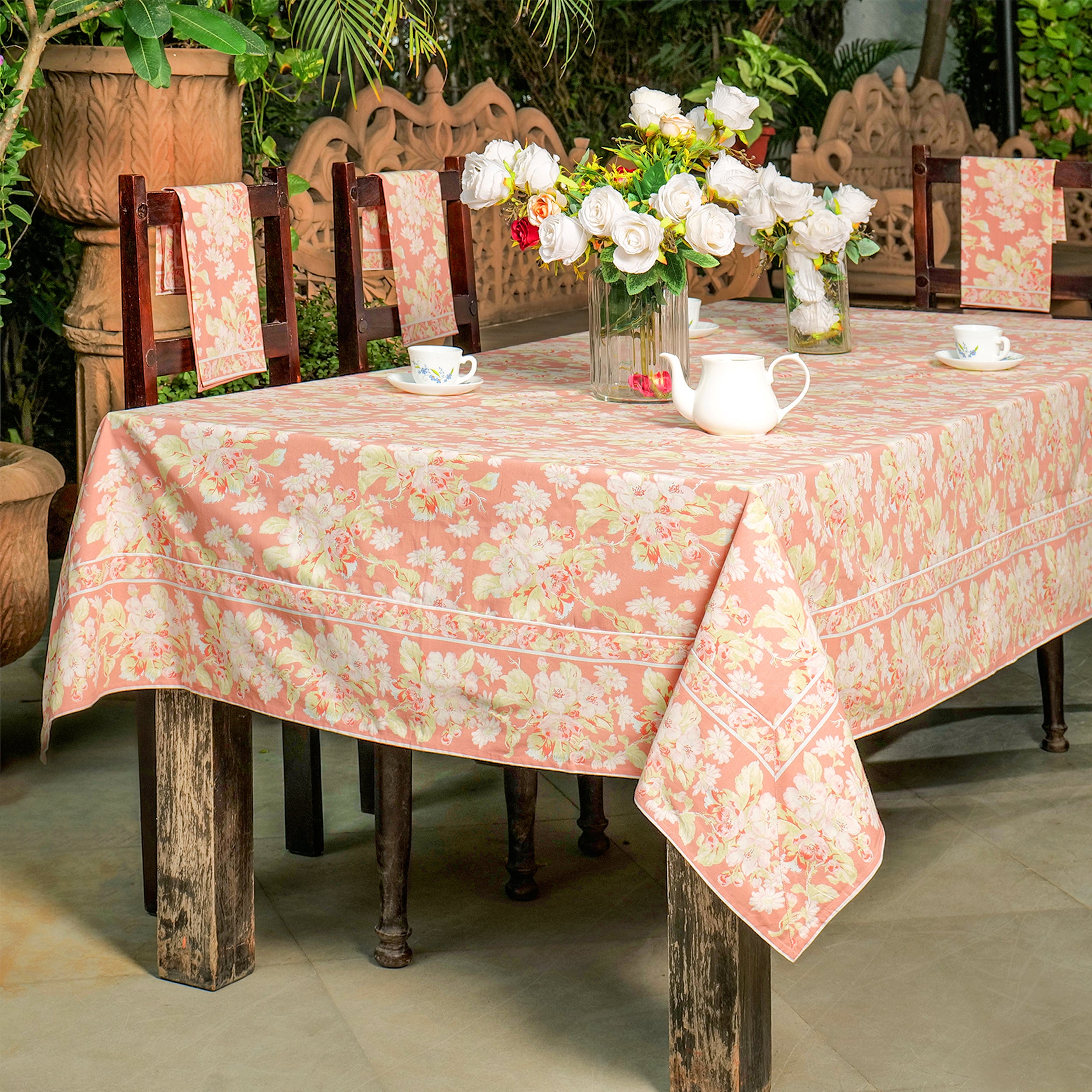 Apple Blossom Tablecloth - Rose