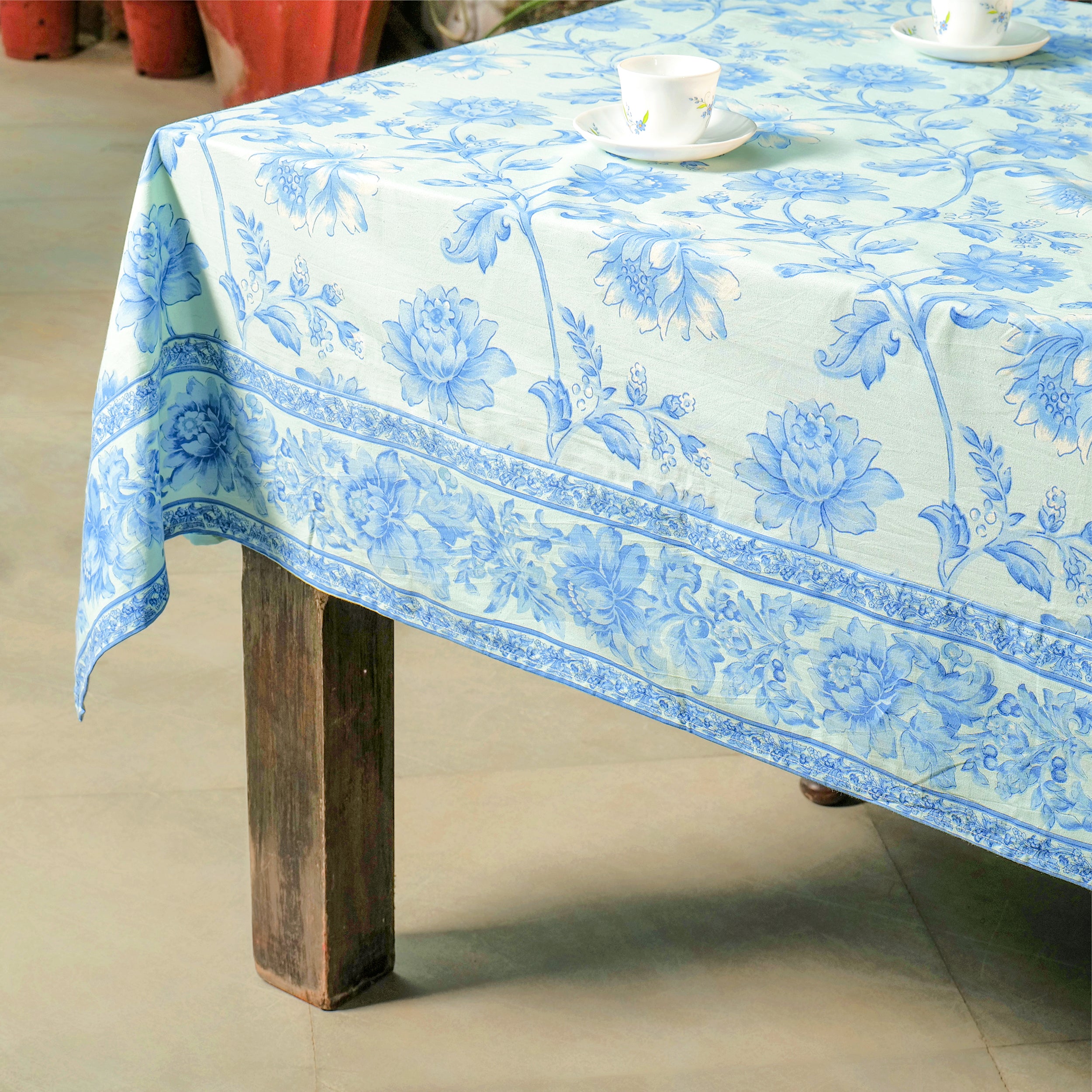 Rosehip Tablecloth - Blue
