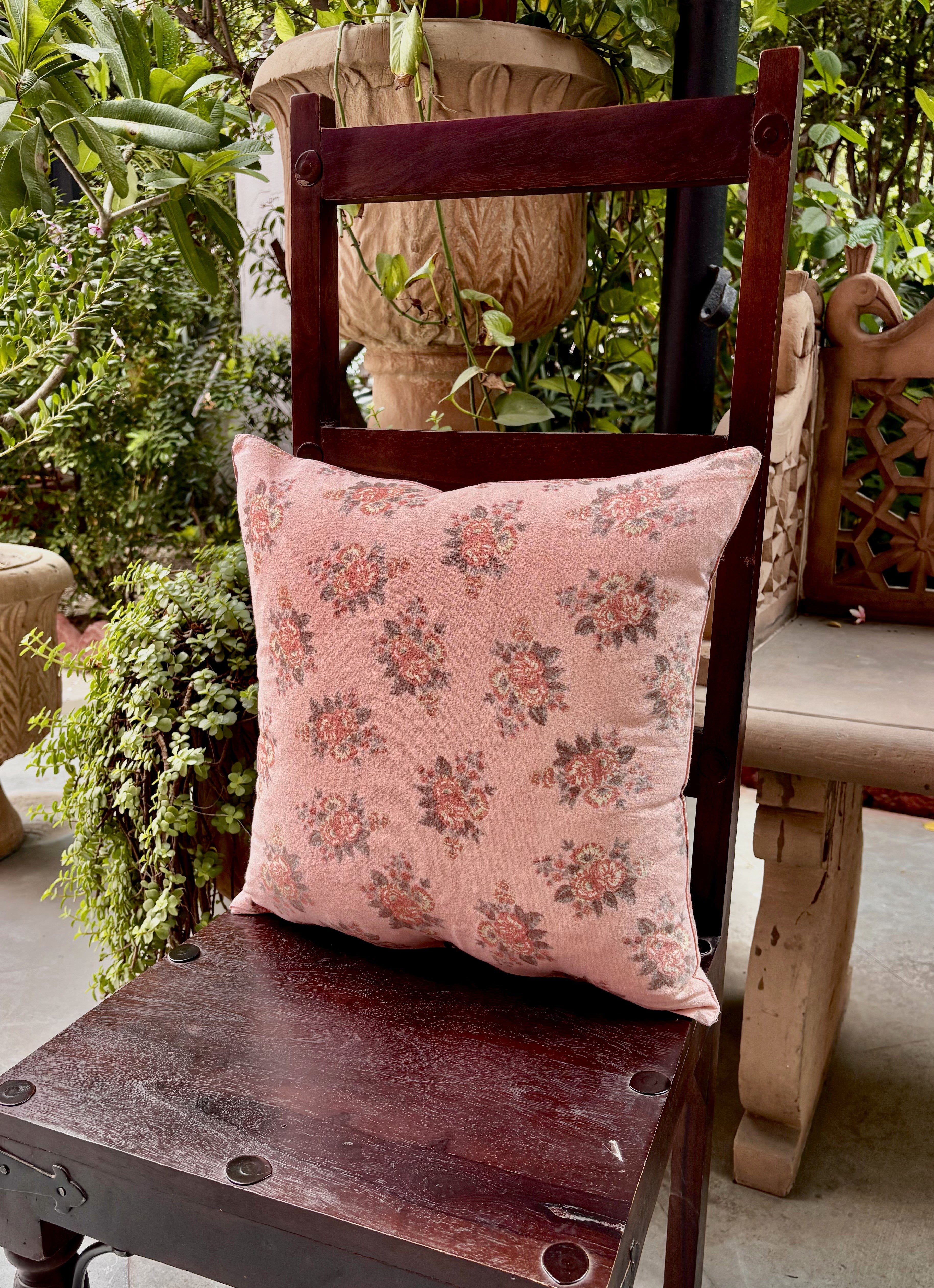 Antique Cushion Cover Set of 2 - Rose