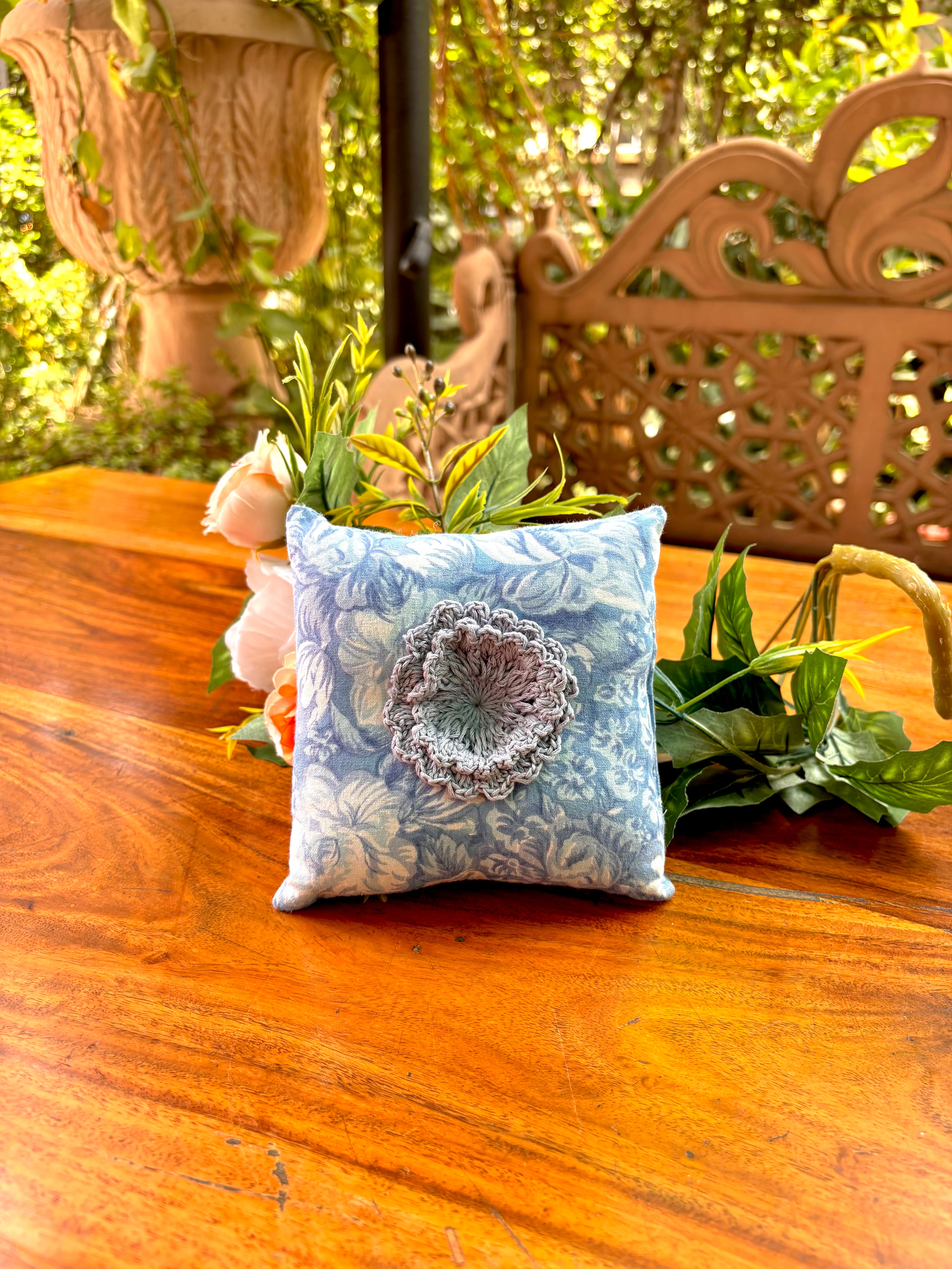 Autumn Gathering Pin Cushion - Blue