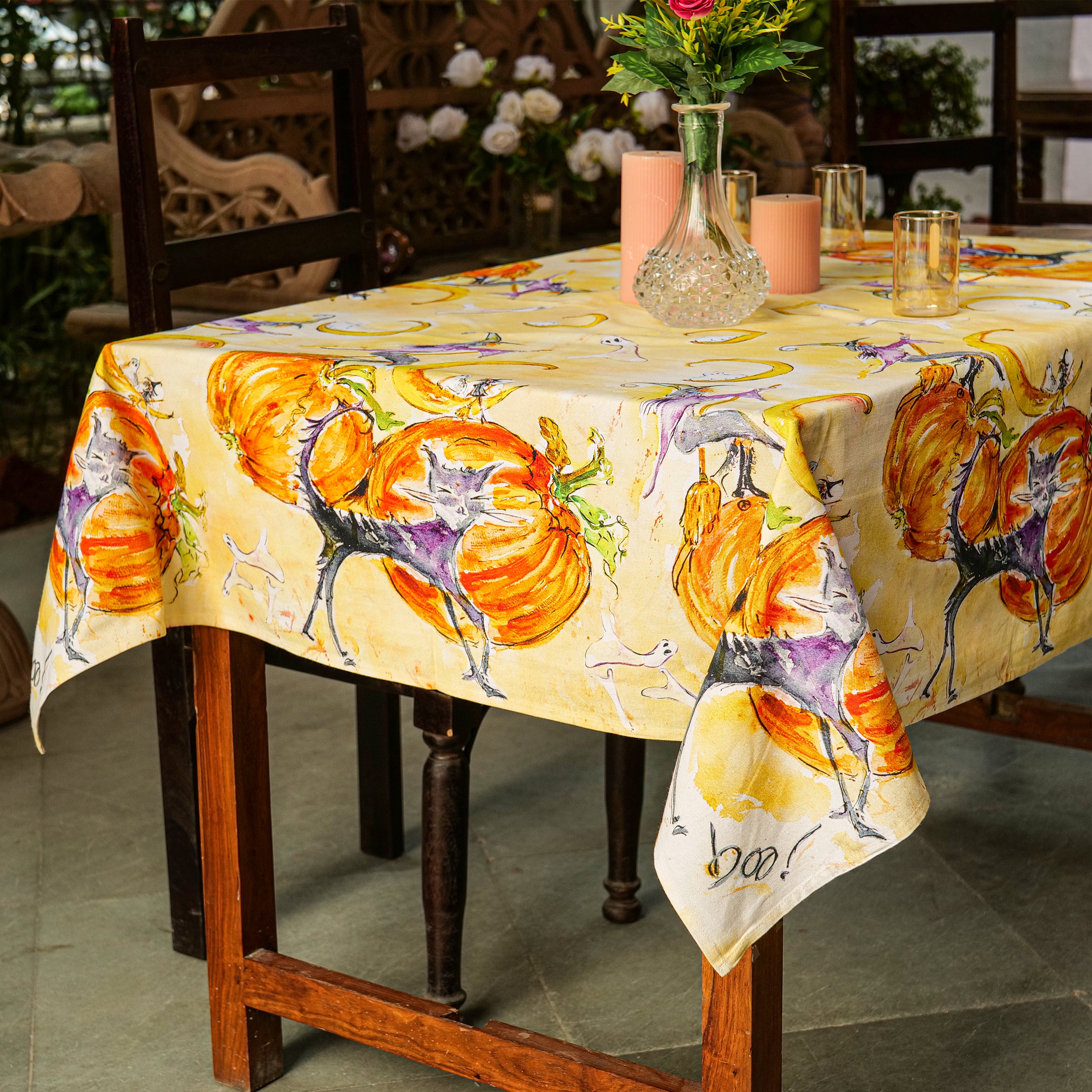 Boo Tablecloth - Orange