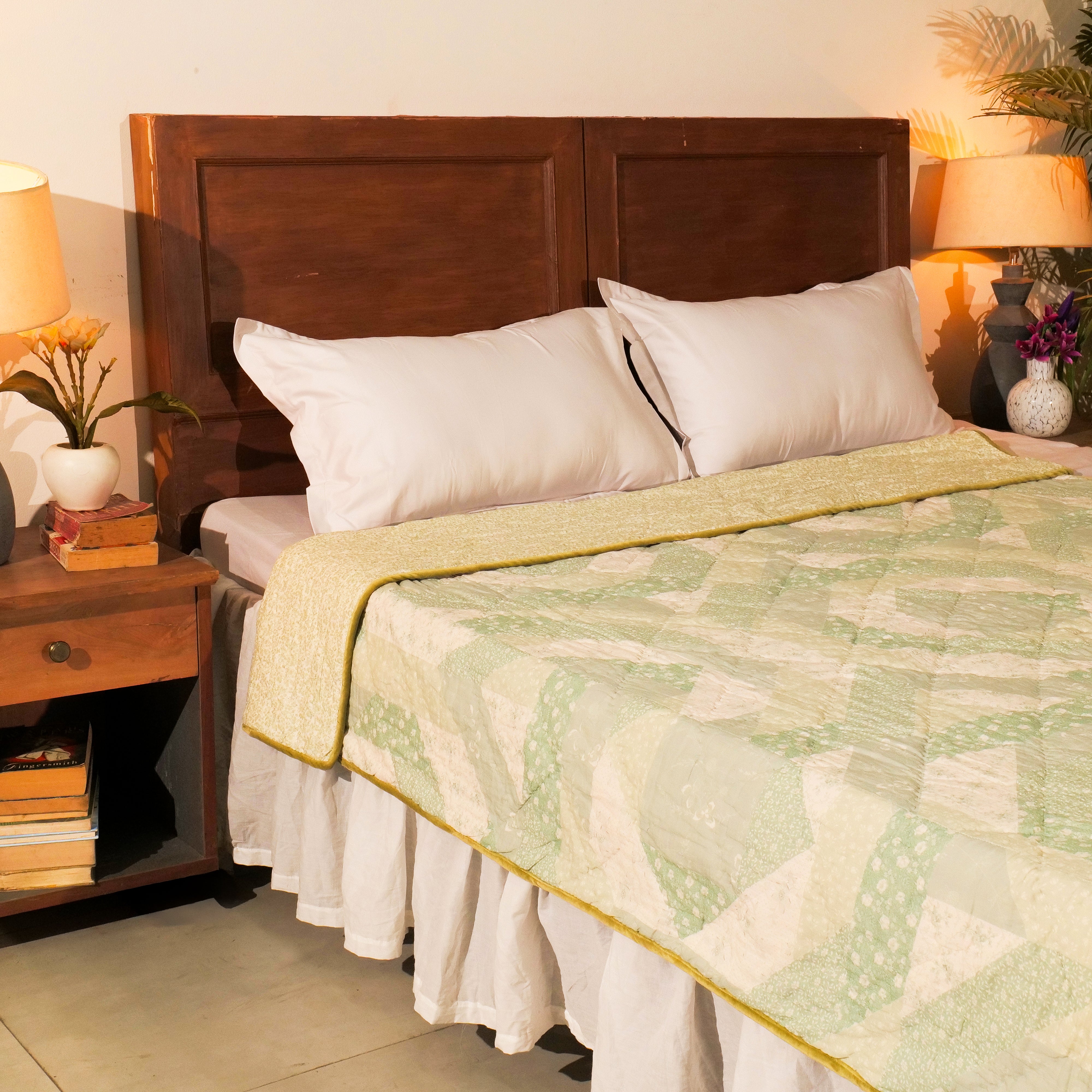 Calico Single Quilt – Sage