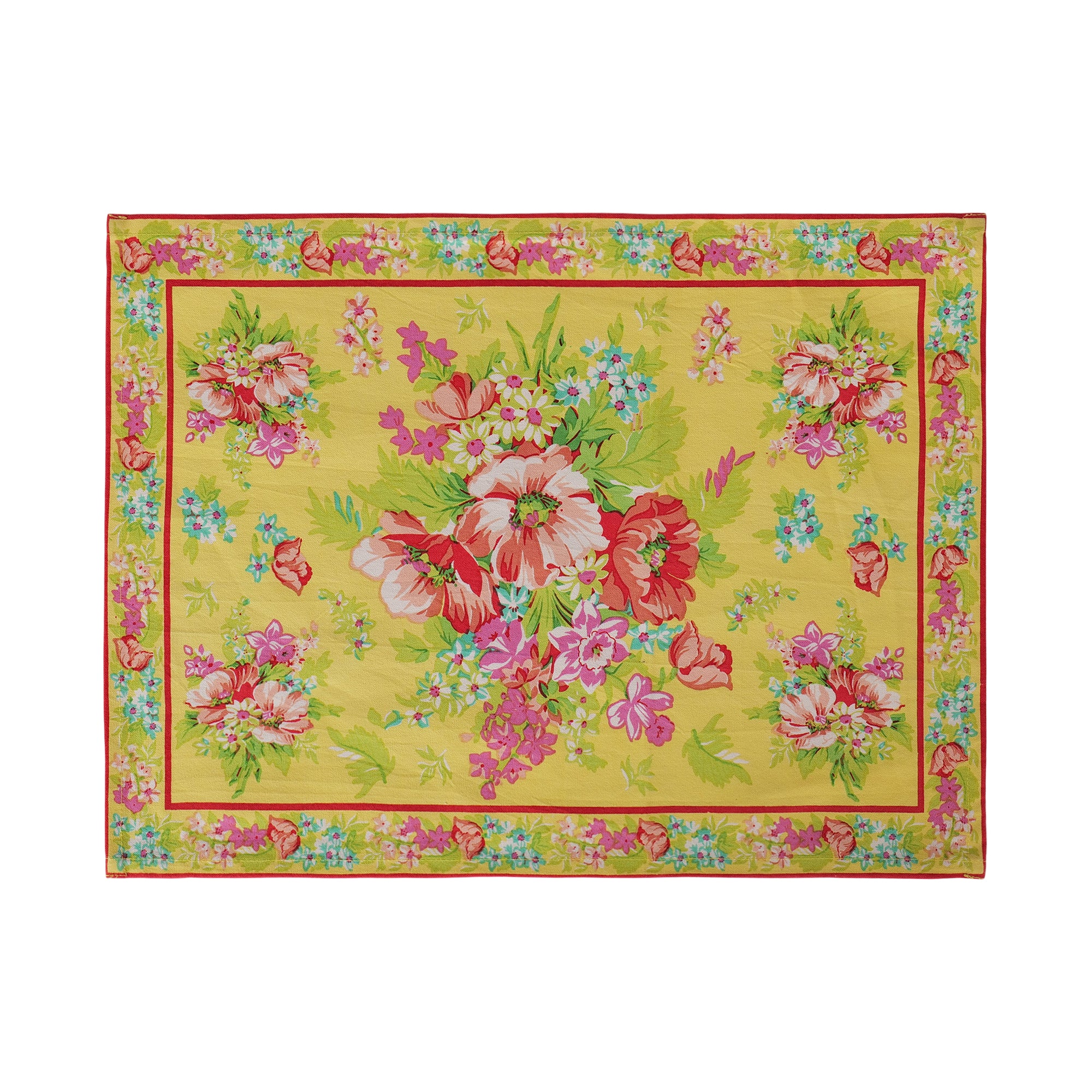 Charming Placemat & Napkin Combo set of 6 – Yellow