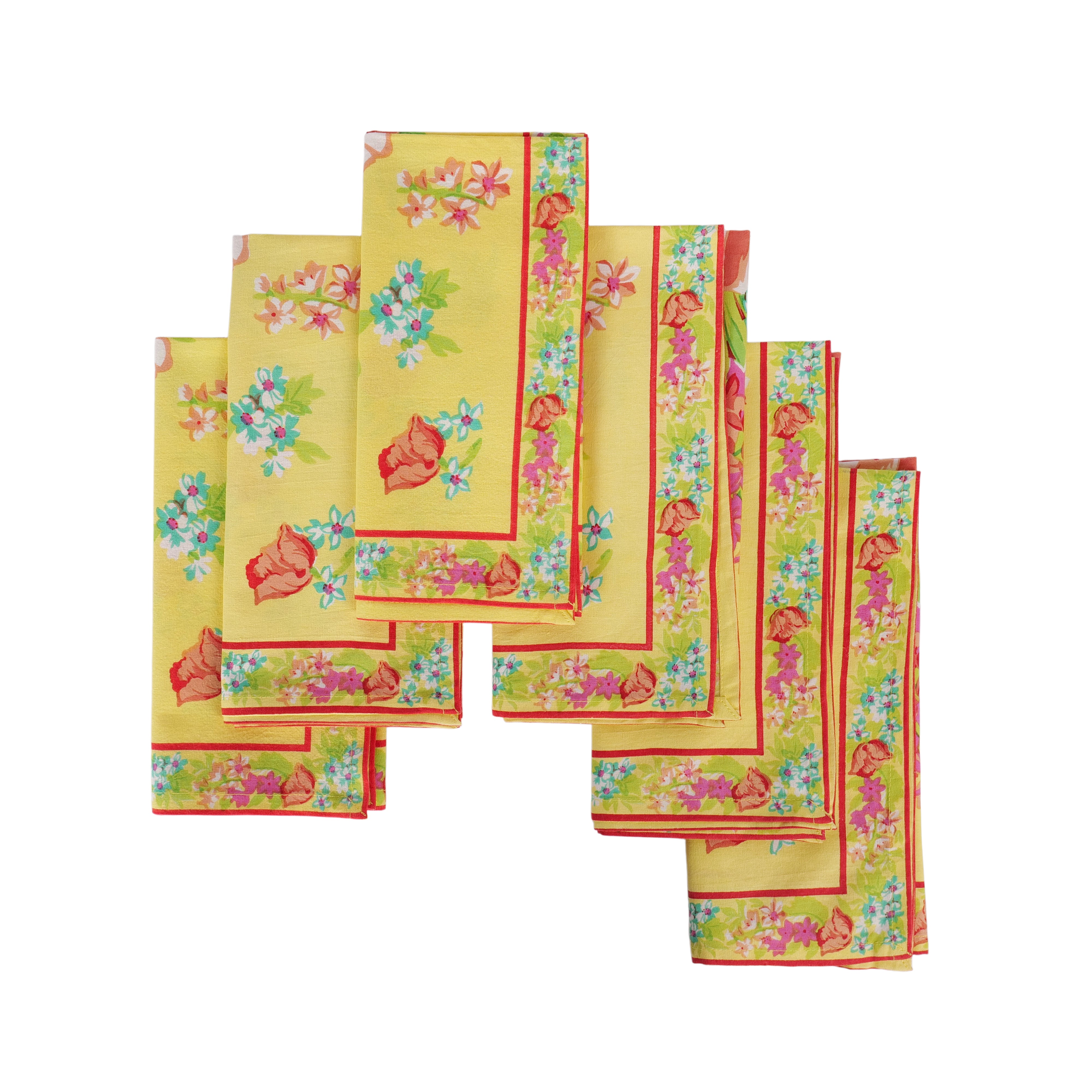 Charming Napkin set of 6 - Yellow