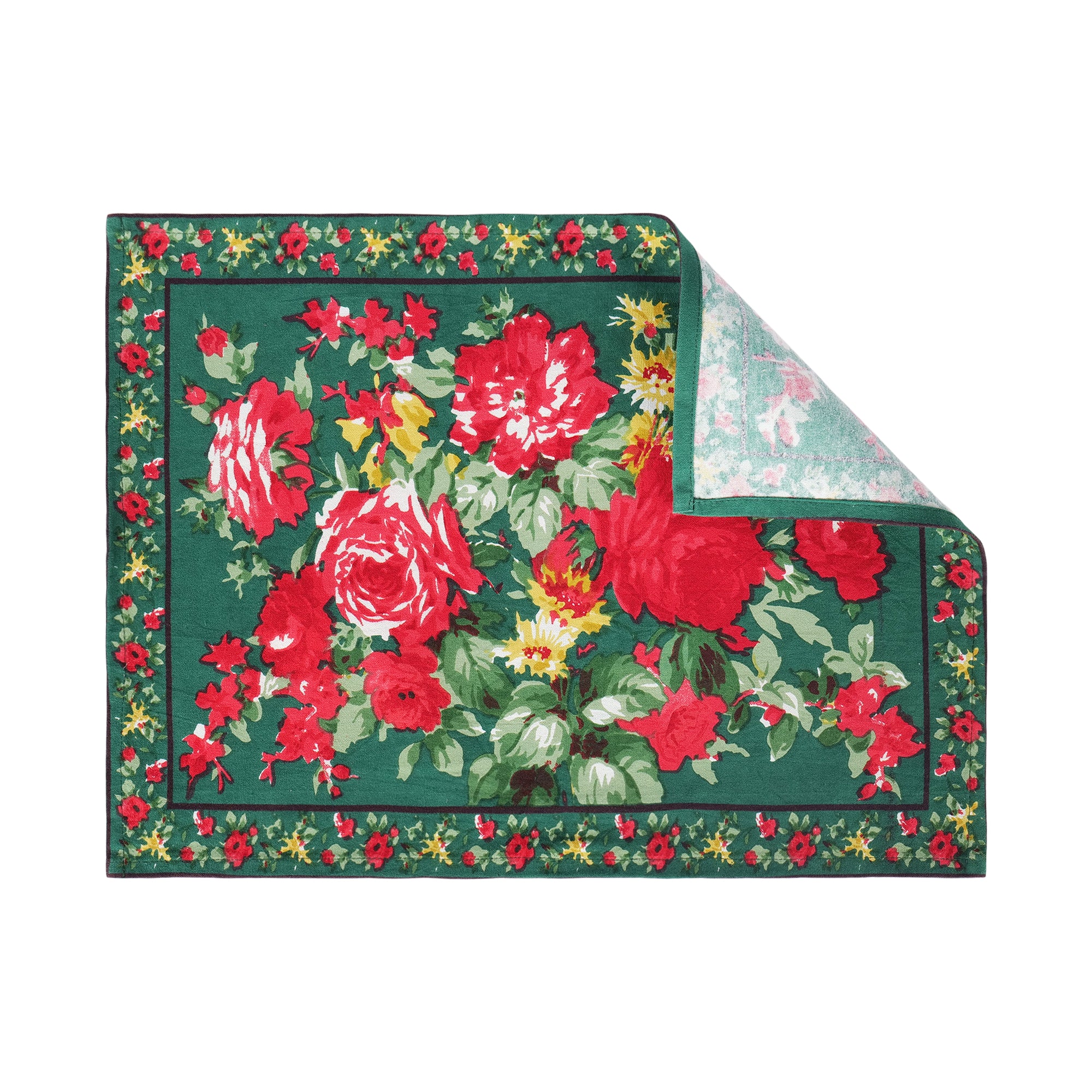 Cottage Rose Placemat set of 6 - Forest