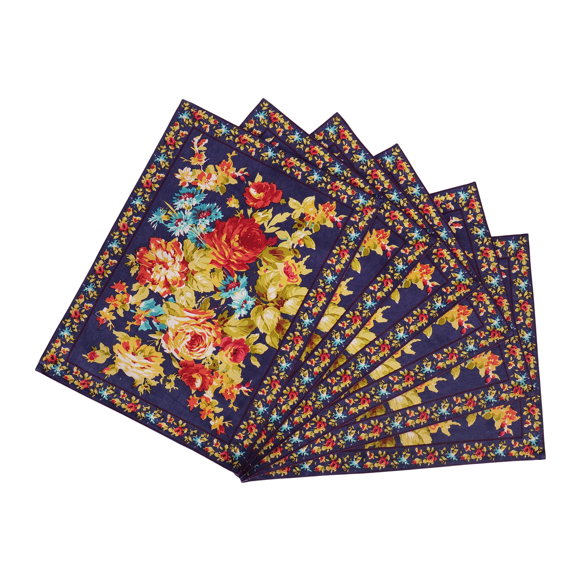 Cottage Rose Placemat set of 6 - Ink