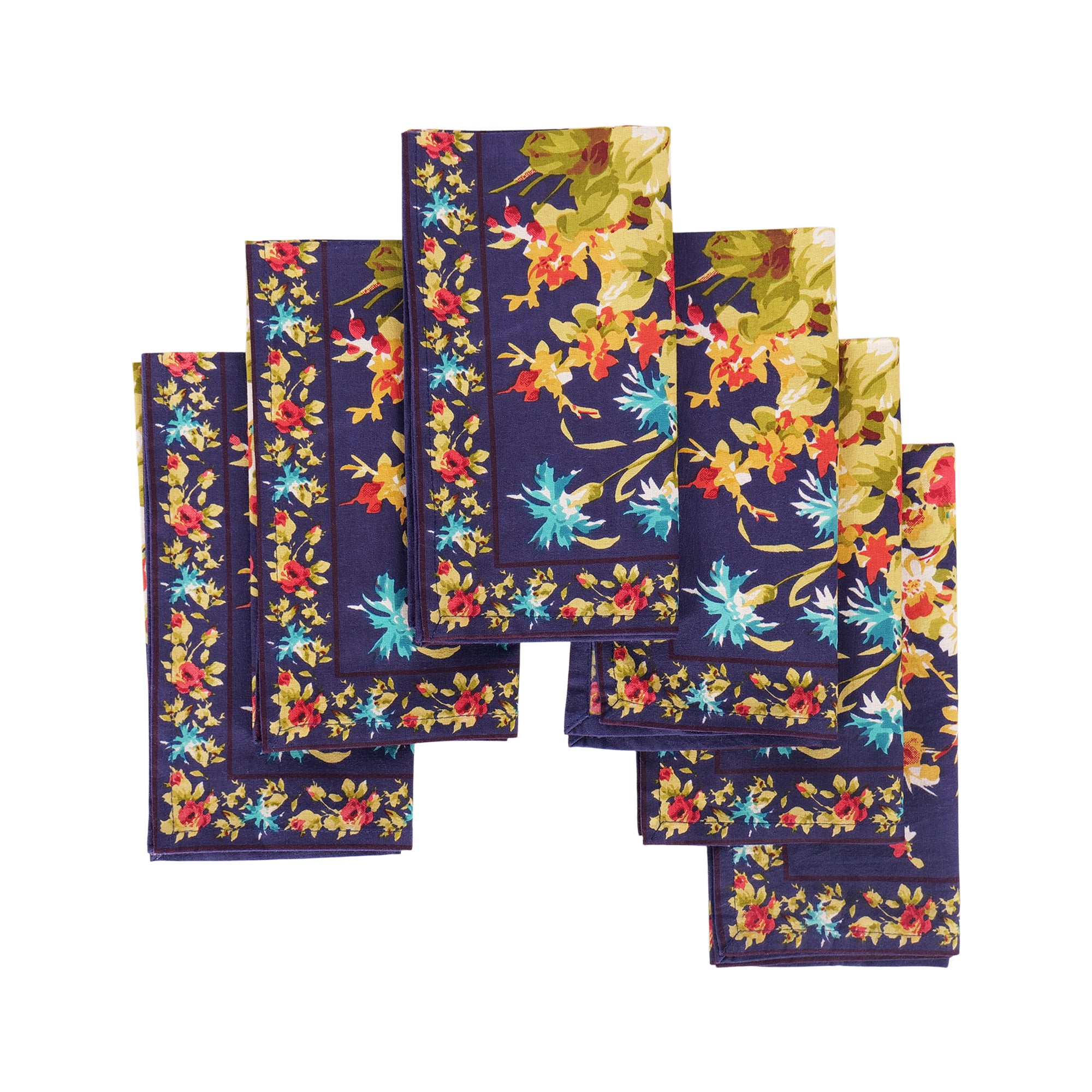 Cottage Rose Napkin set of 6 - Ink