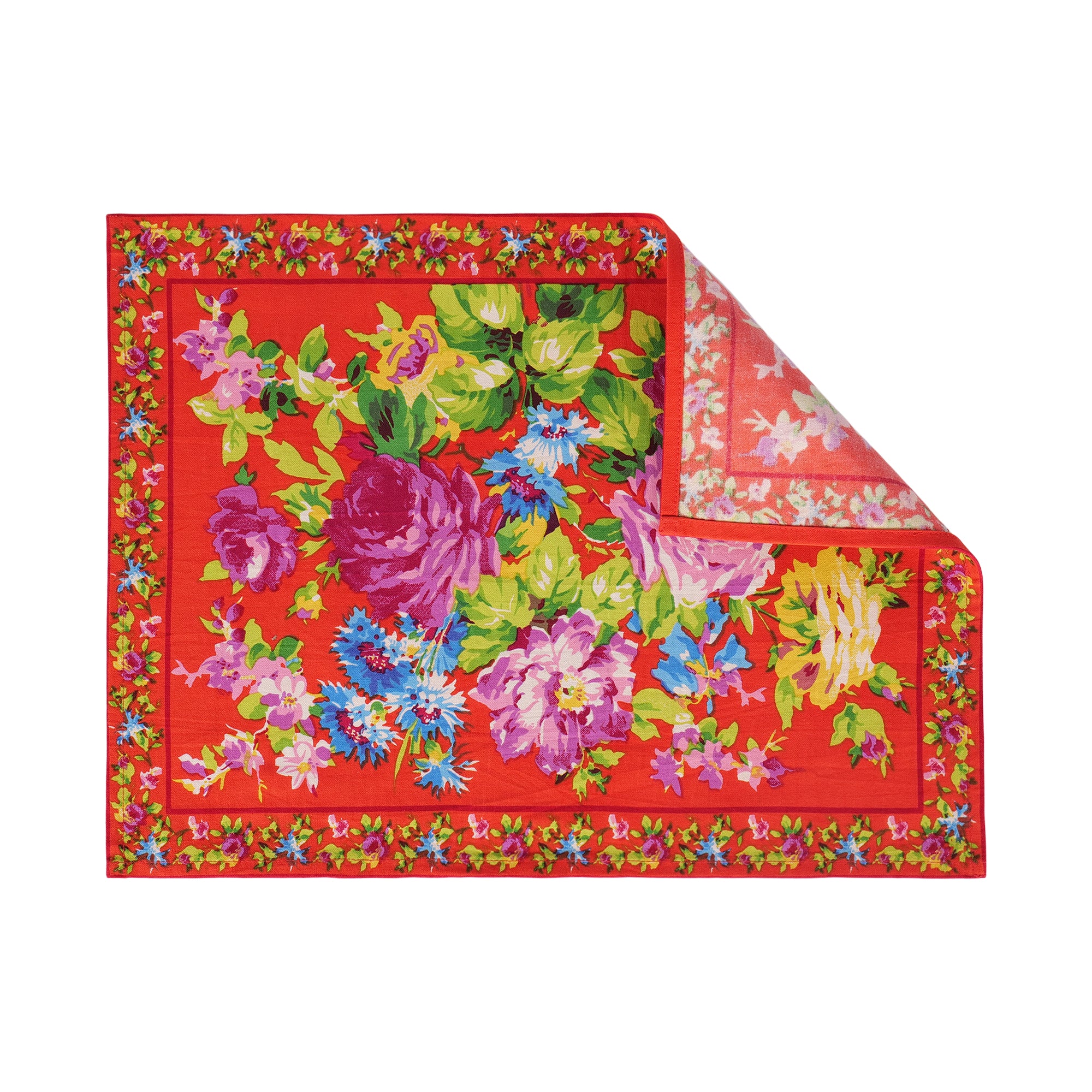 Cottage Rose Placemat set of 6 - Orange