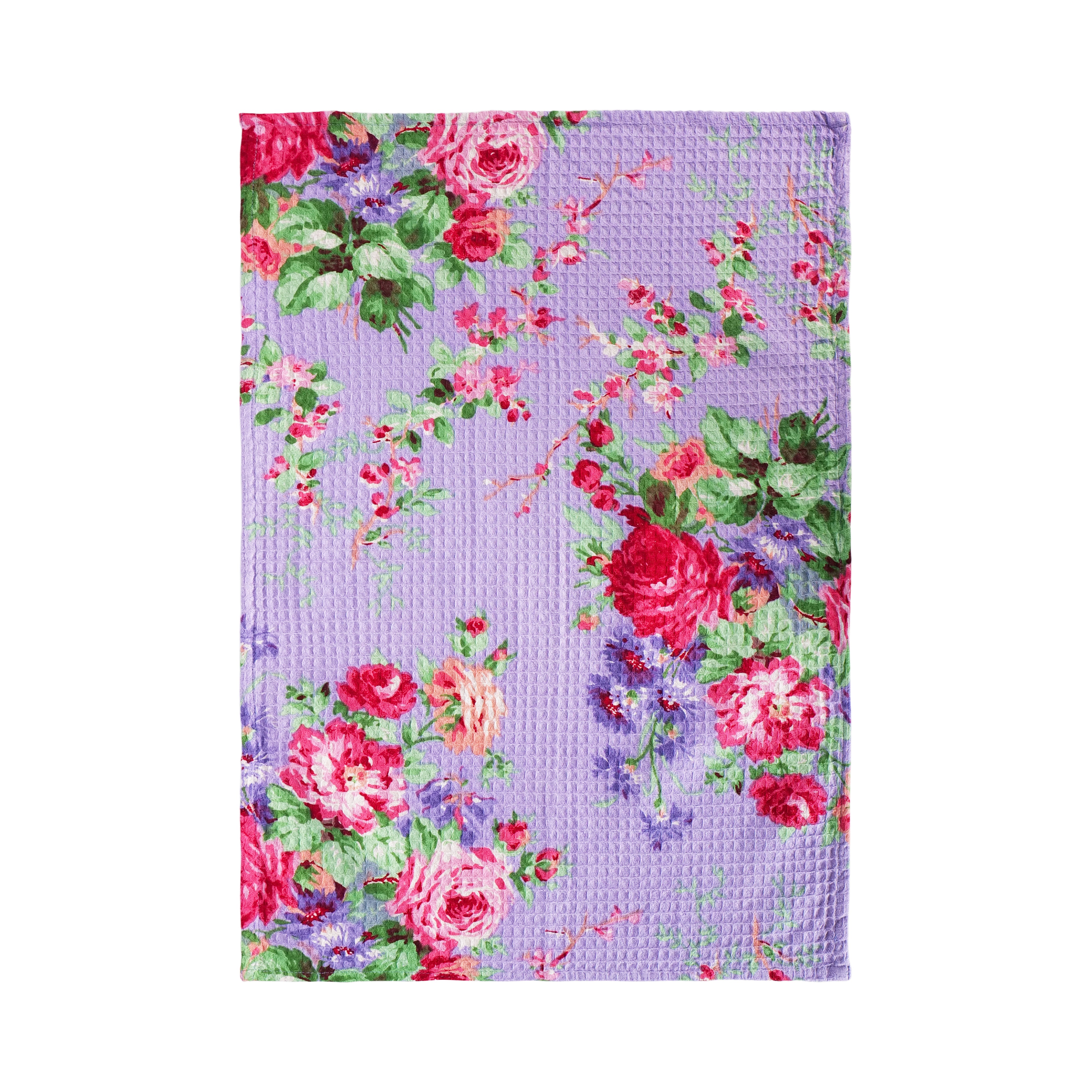 Cottage Rose Tea Towel set of 2 - Periwinkle