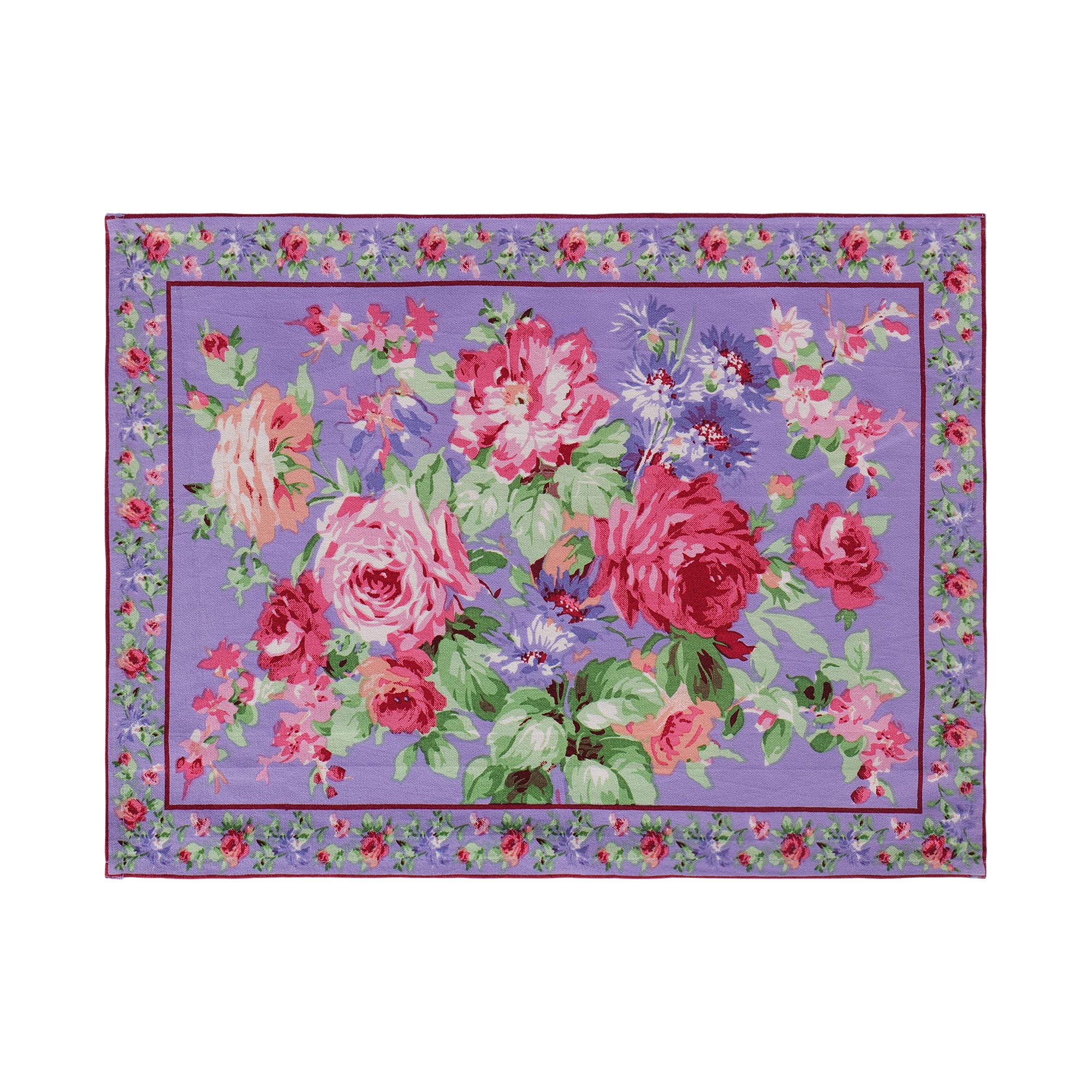 Cottage Rose Placemat set of 6 - Periwinkle