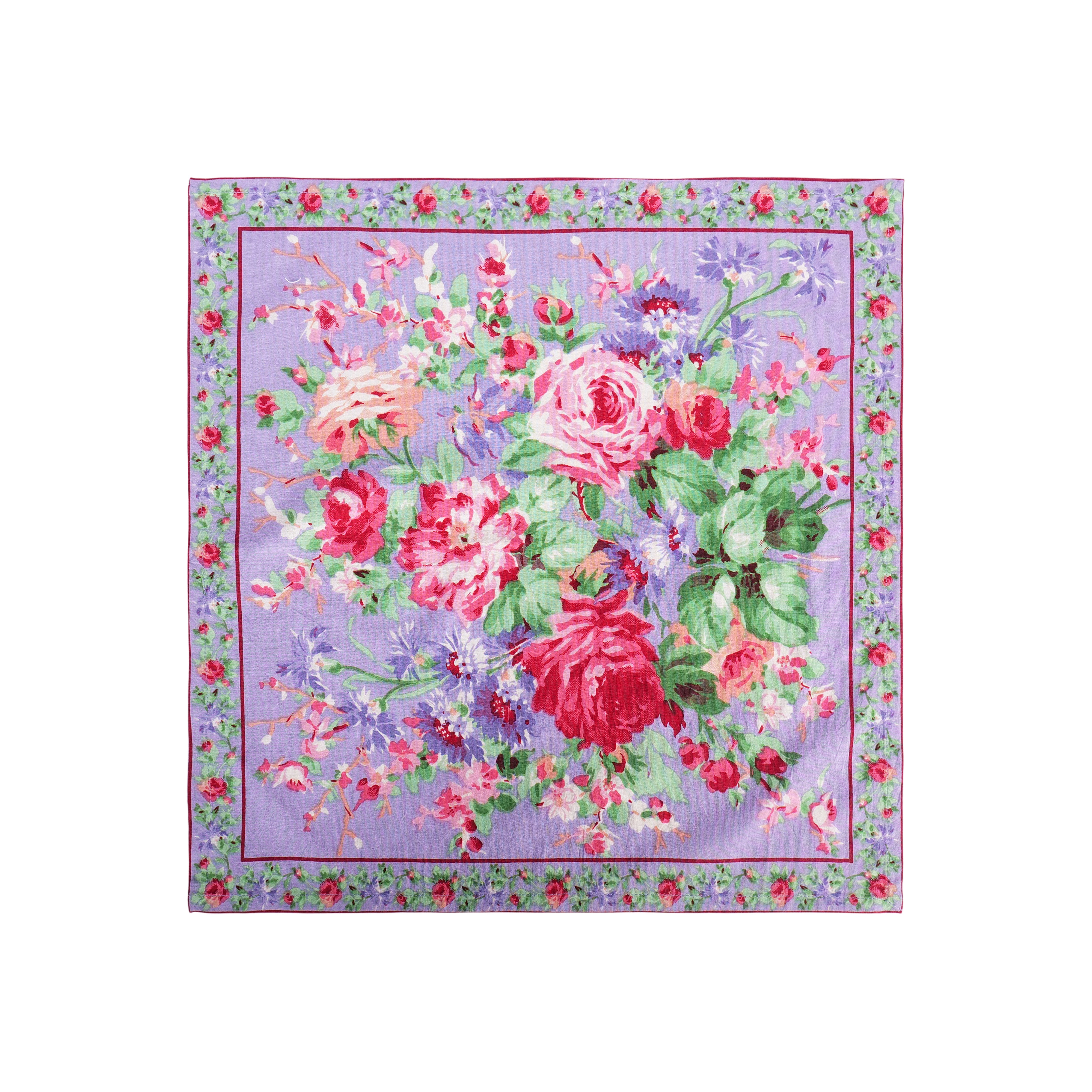 Cottage Rose Napkin set of 6 - Periwinkle