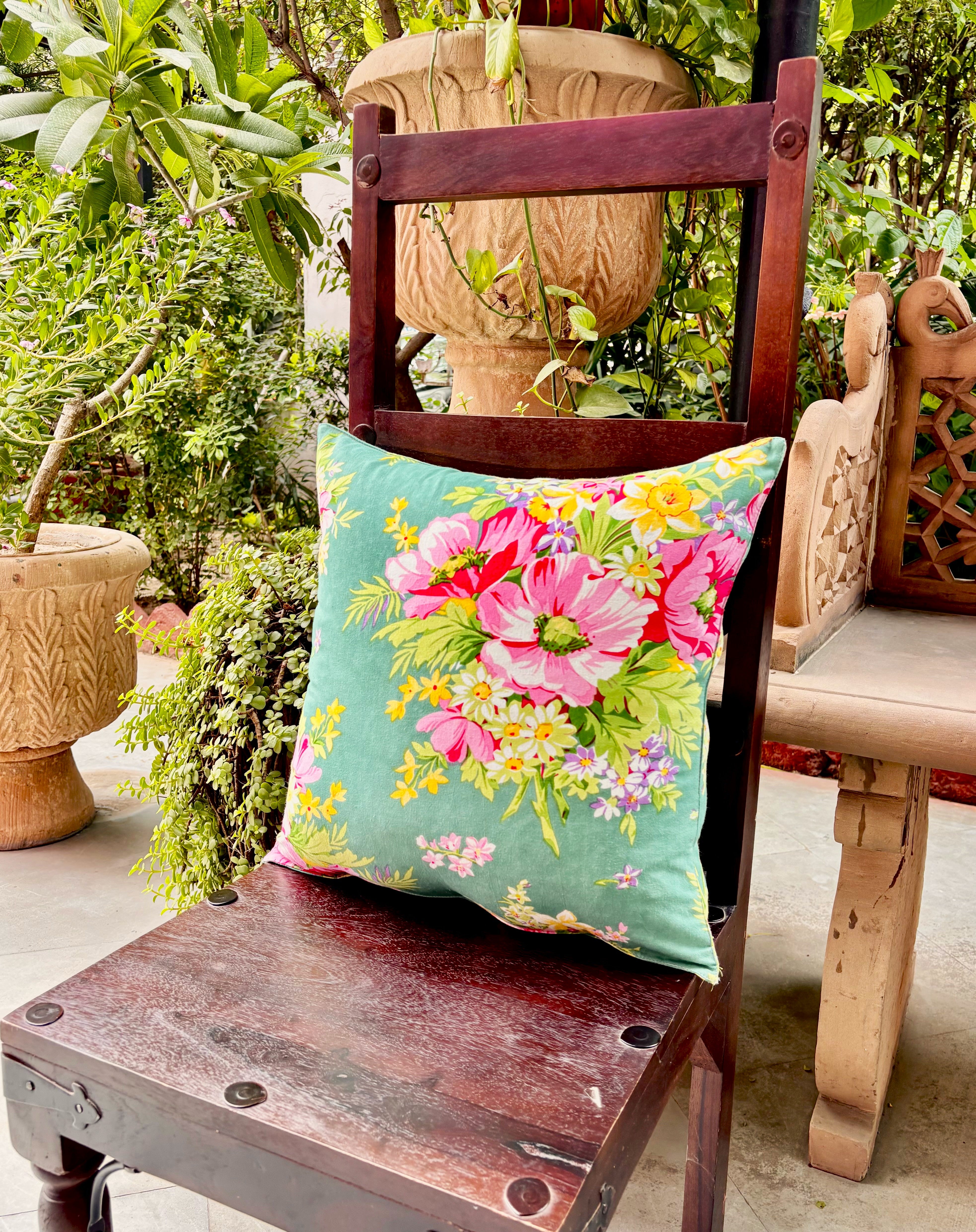 Charming Cushion Cover Set of 2 - Jade