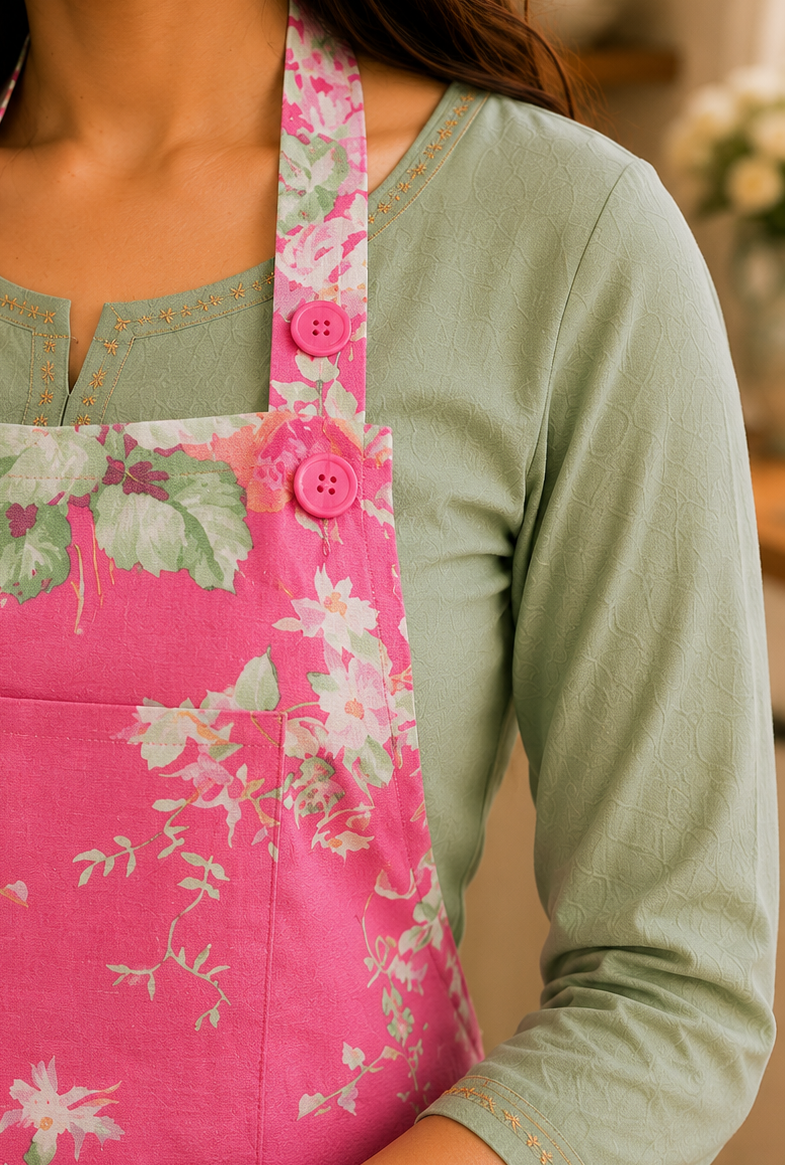 Cottage Rose Apron - Pink
