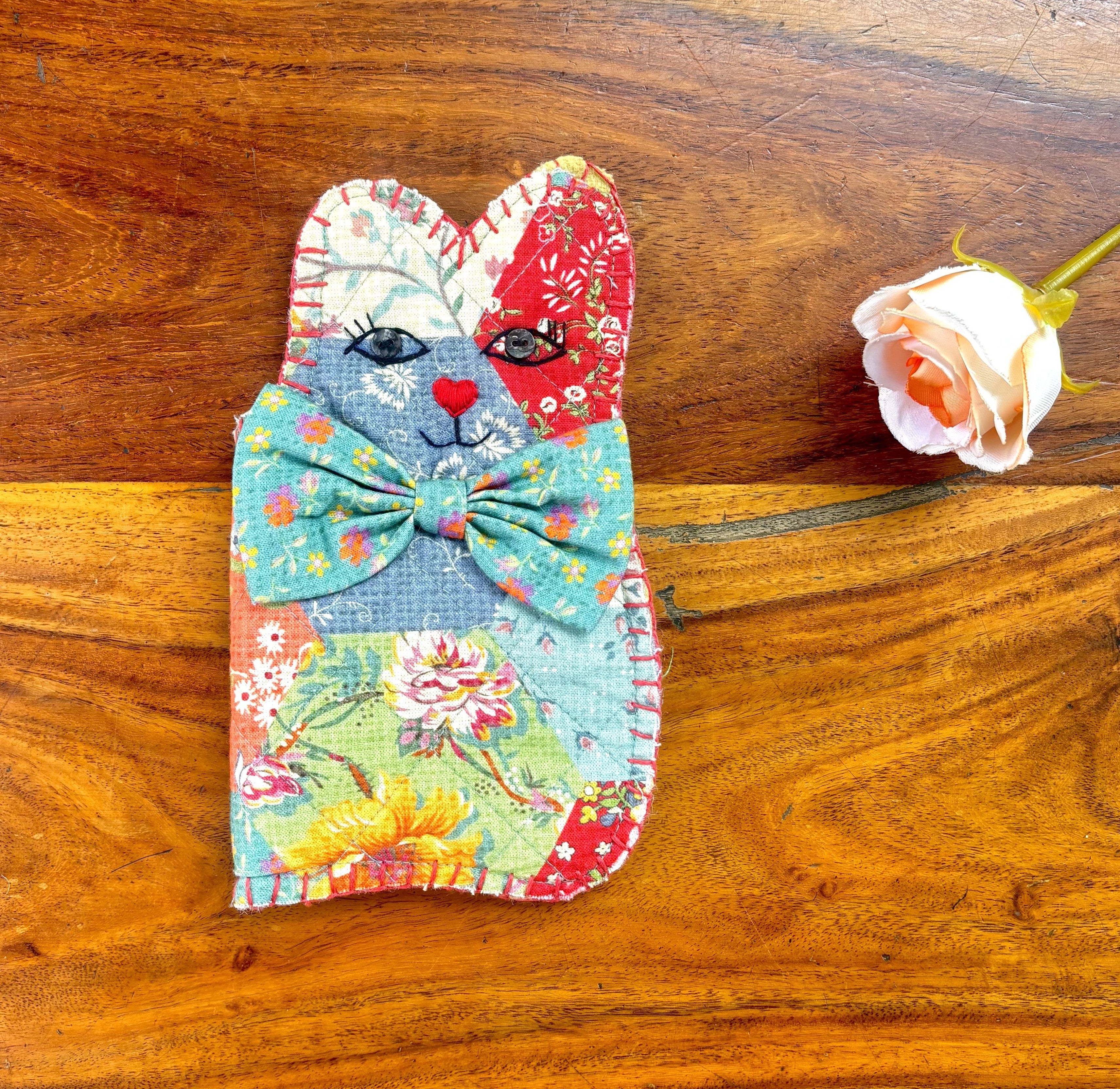 County Fair Patchwork Sewing Kitty – Multi