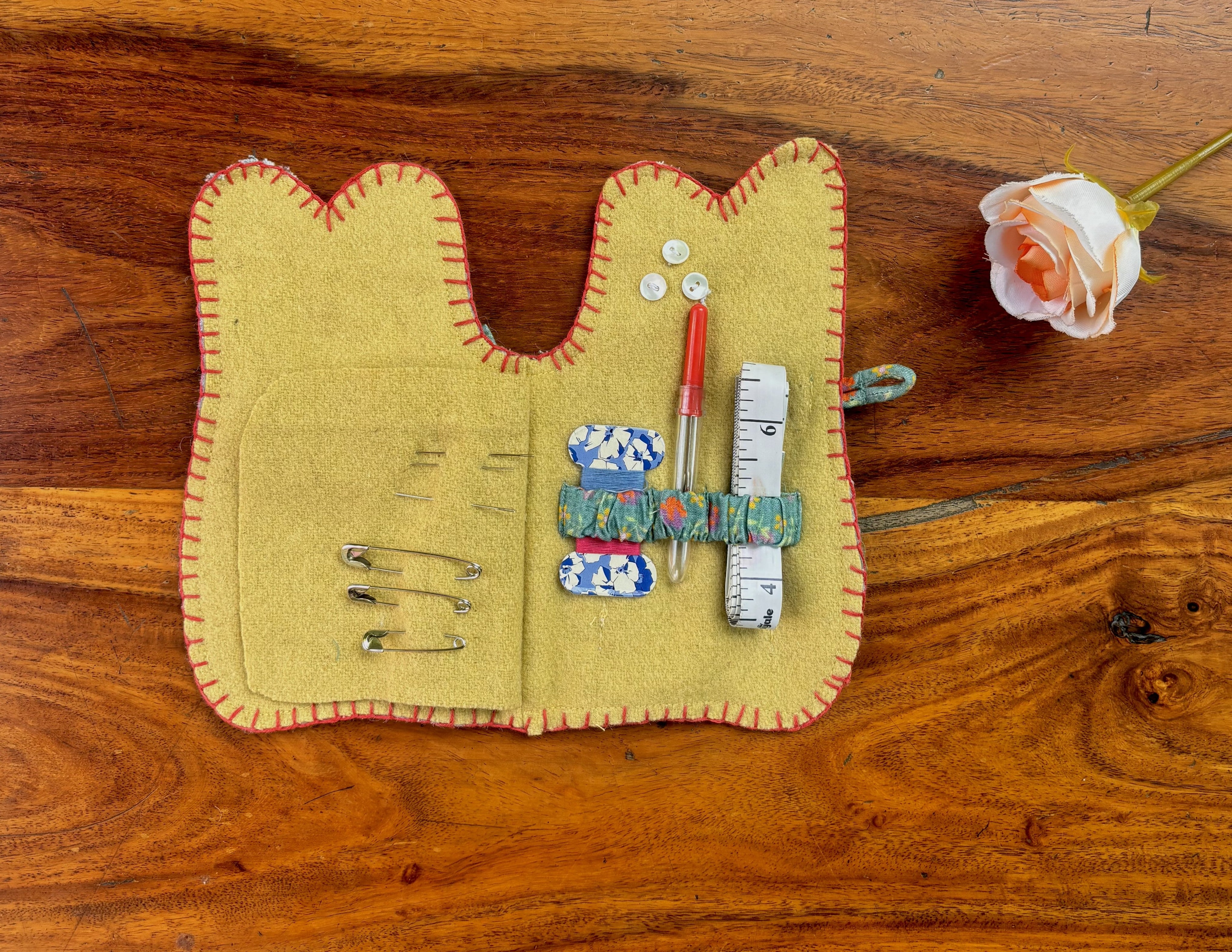 County Fair Patchwork Sewing Kitty – Multi