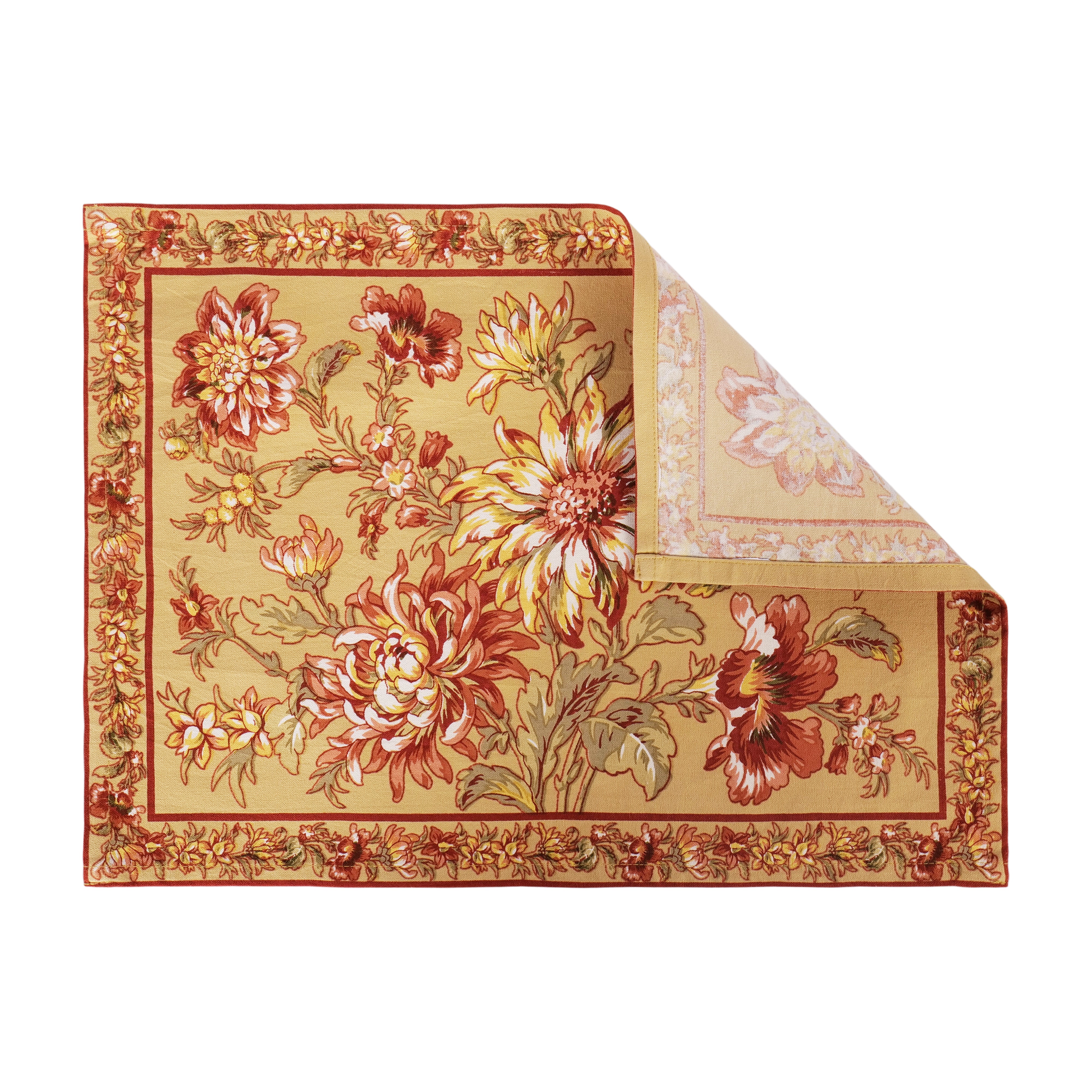 Dahlia days Placemat set of 6 - Gold