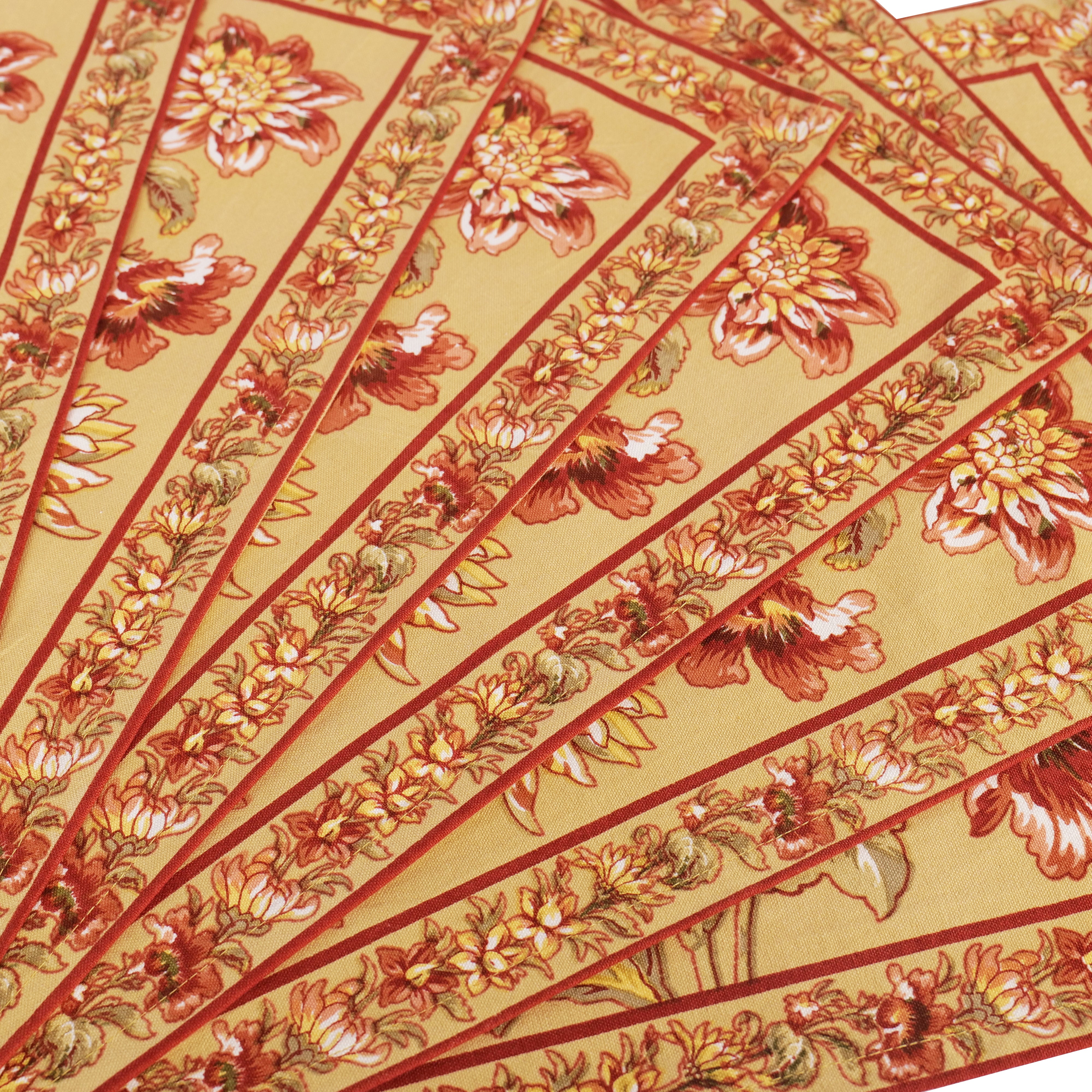 Dahlia days Placemat set of 6 - Gold