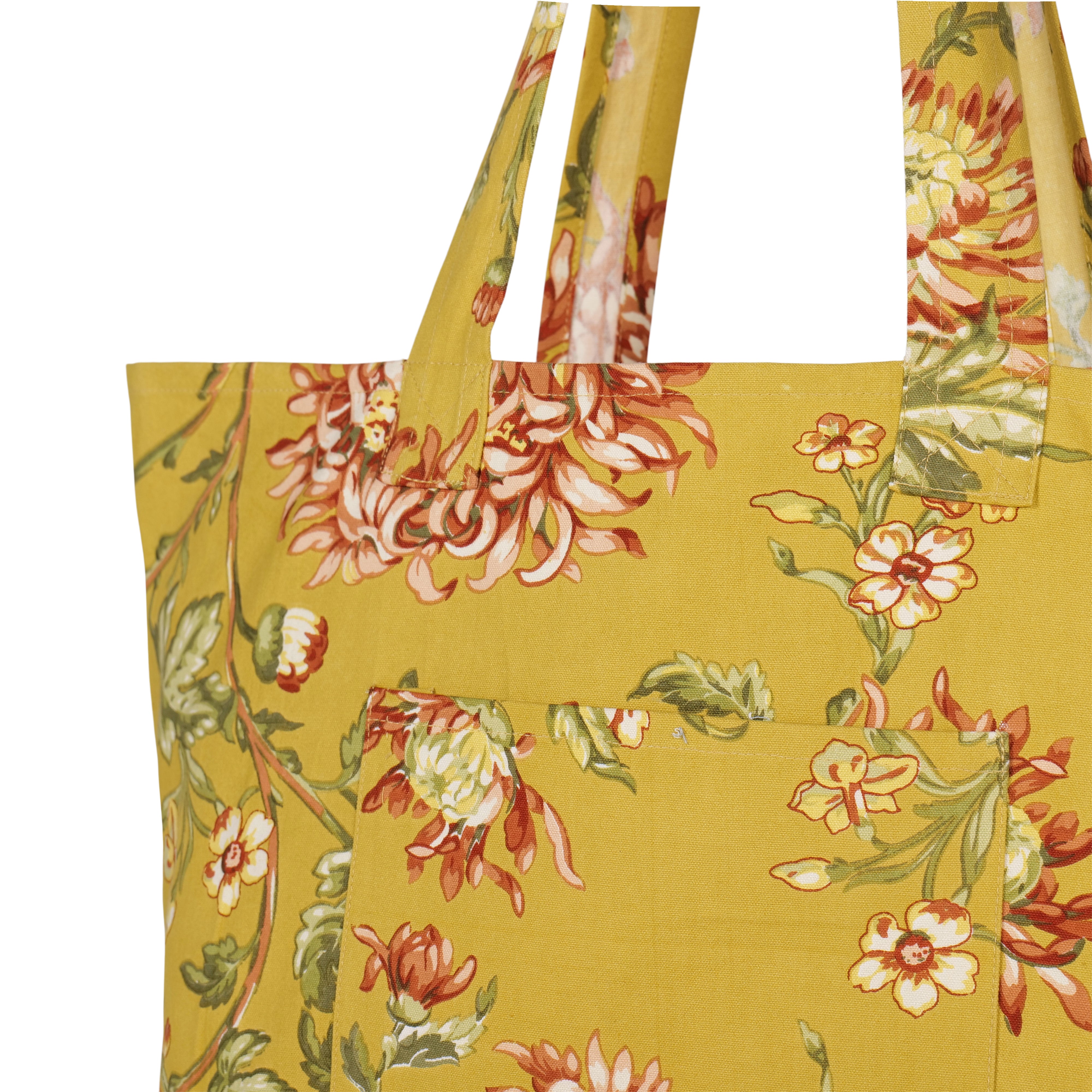 Dahlia Days Tote Bag - Gold
