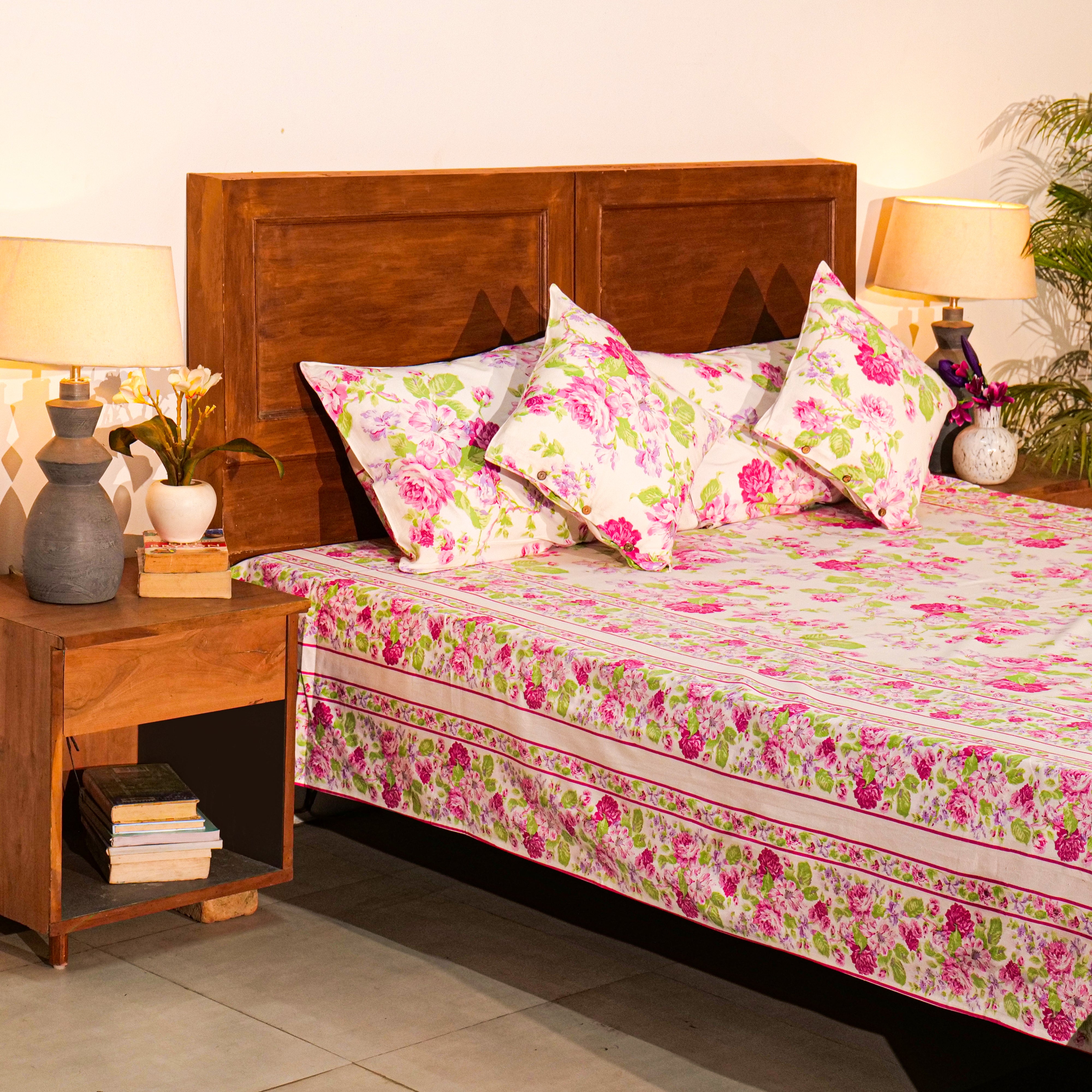 Everlasting Bed Cover – Ivory Rose