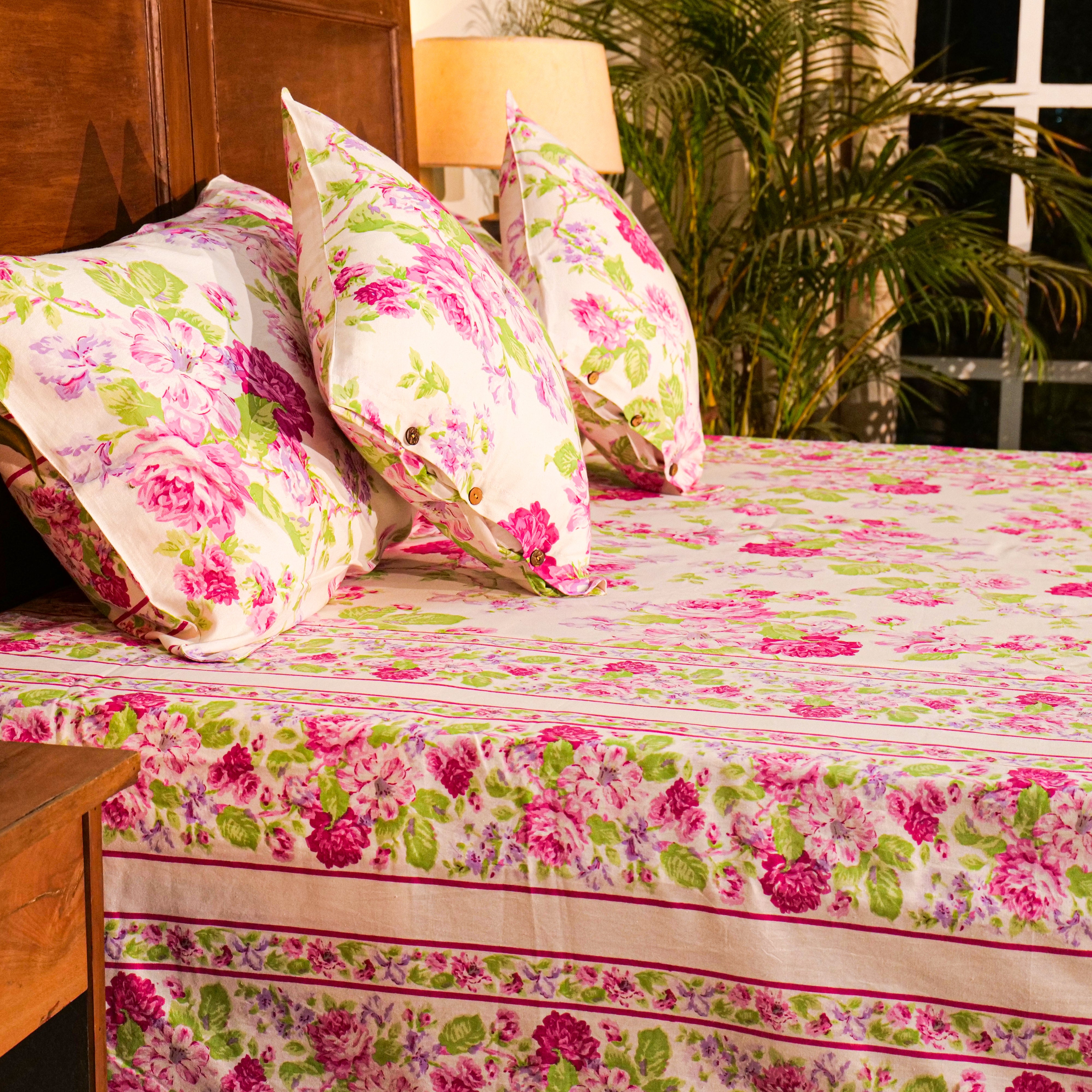 Everlasting Bed Cover – Ivory Rose