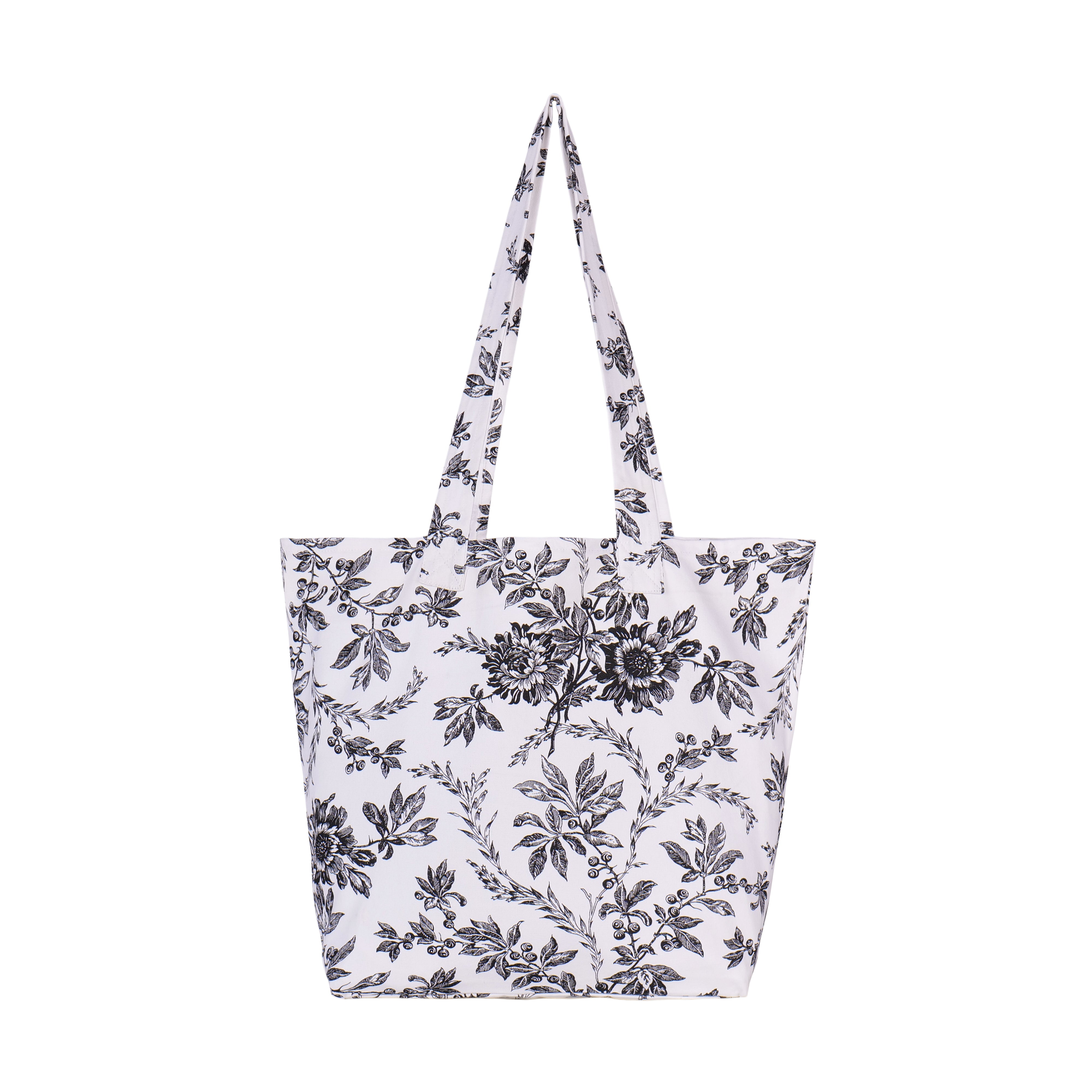 Falicity Flower Tote Bag - Black