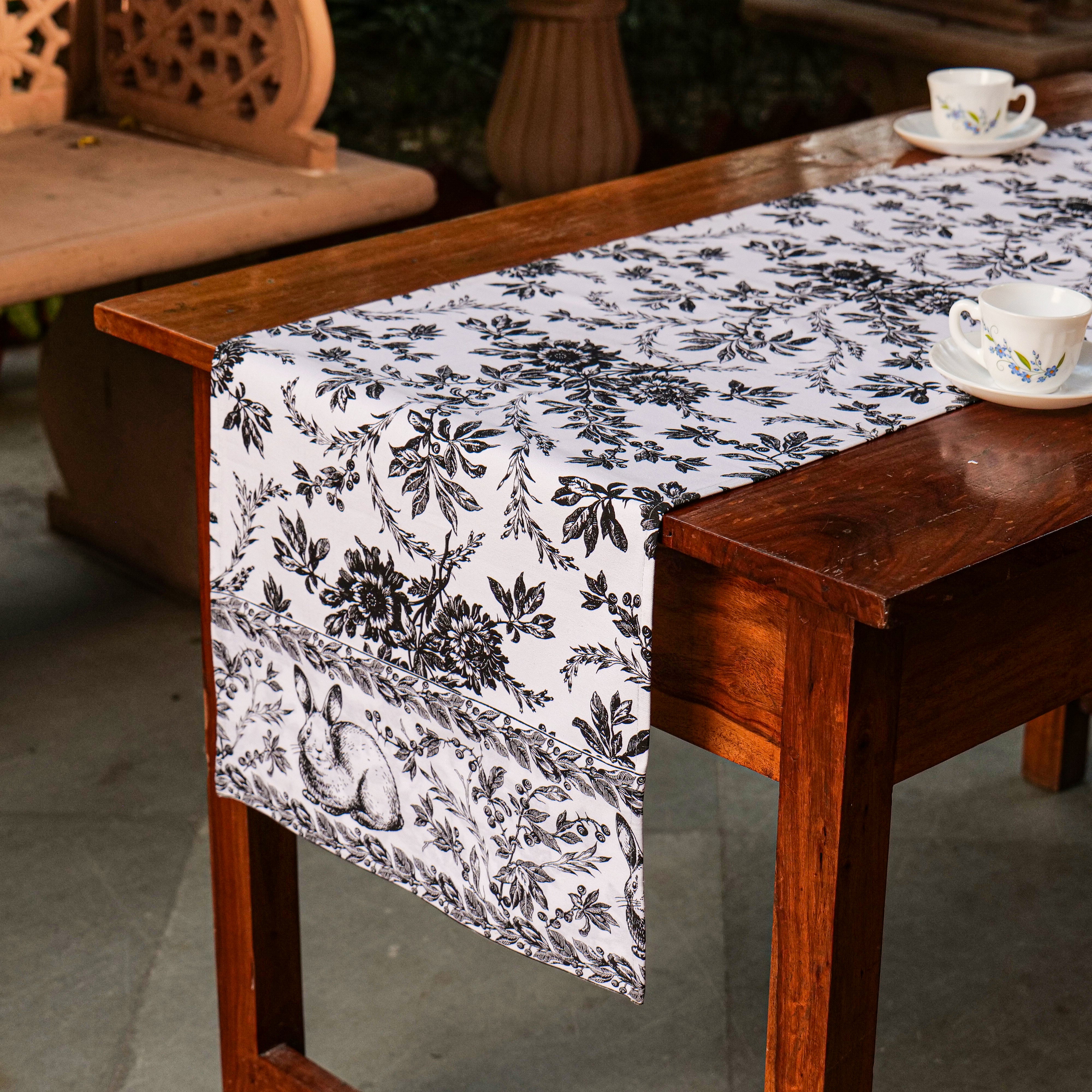 Falicity Flower Runner - Black