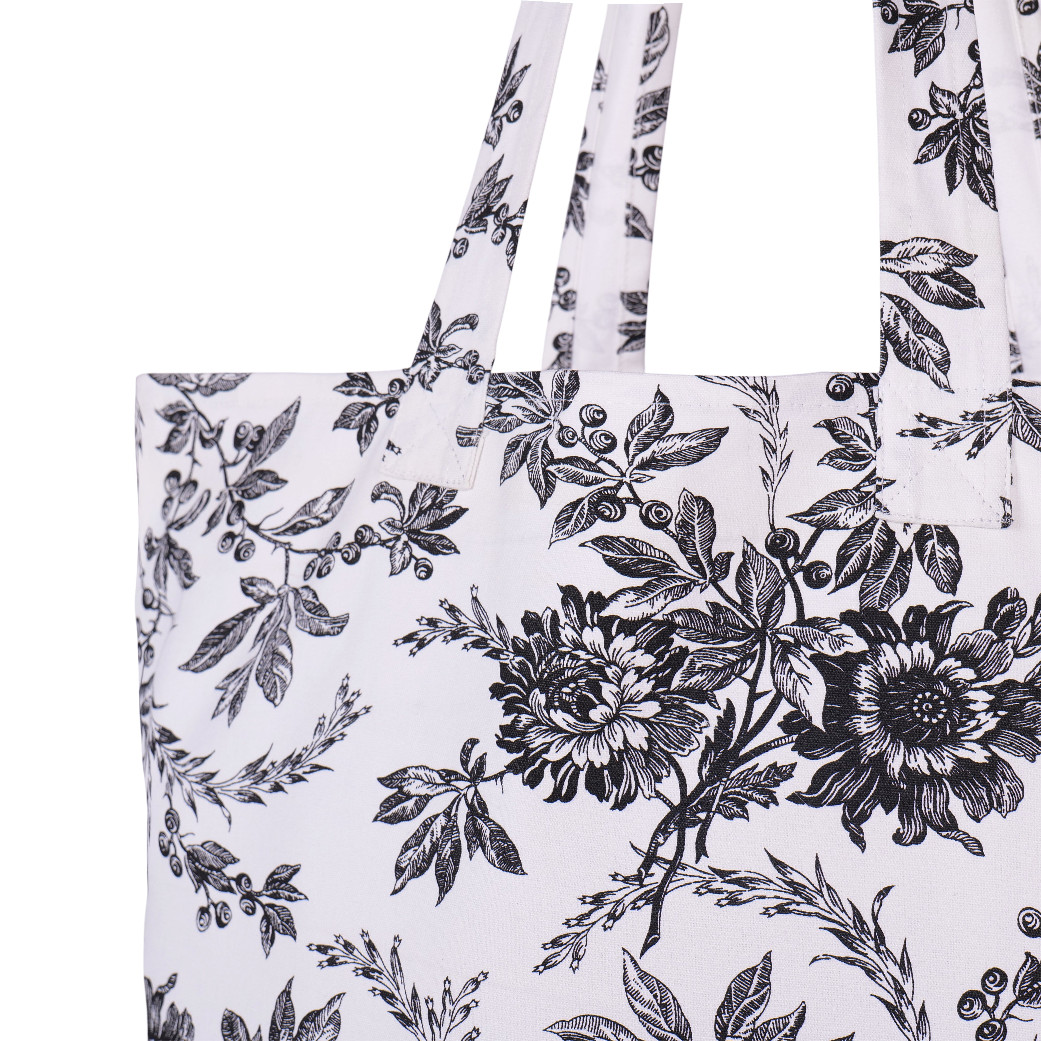 Falicity Flower Tote Bag - Black