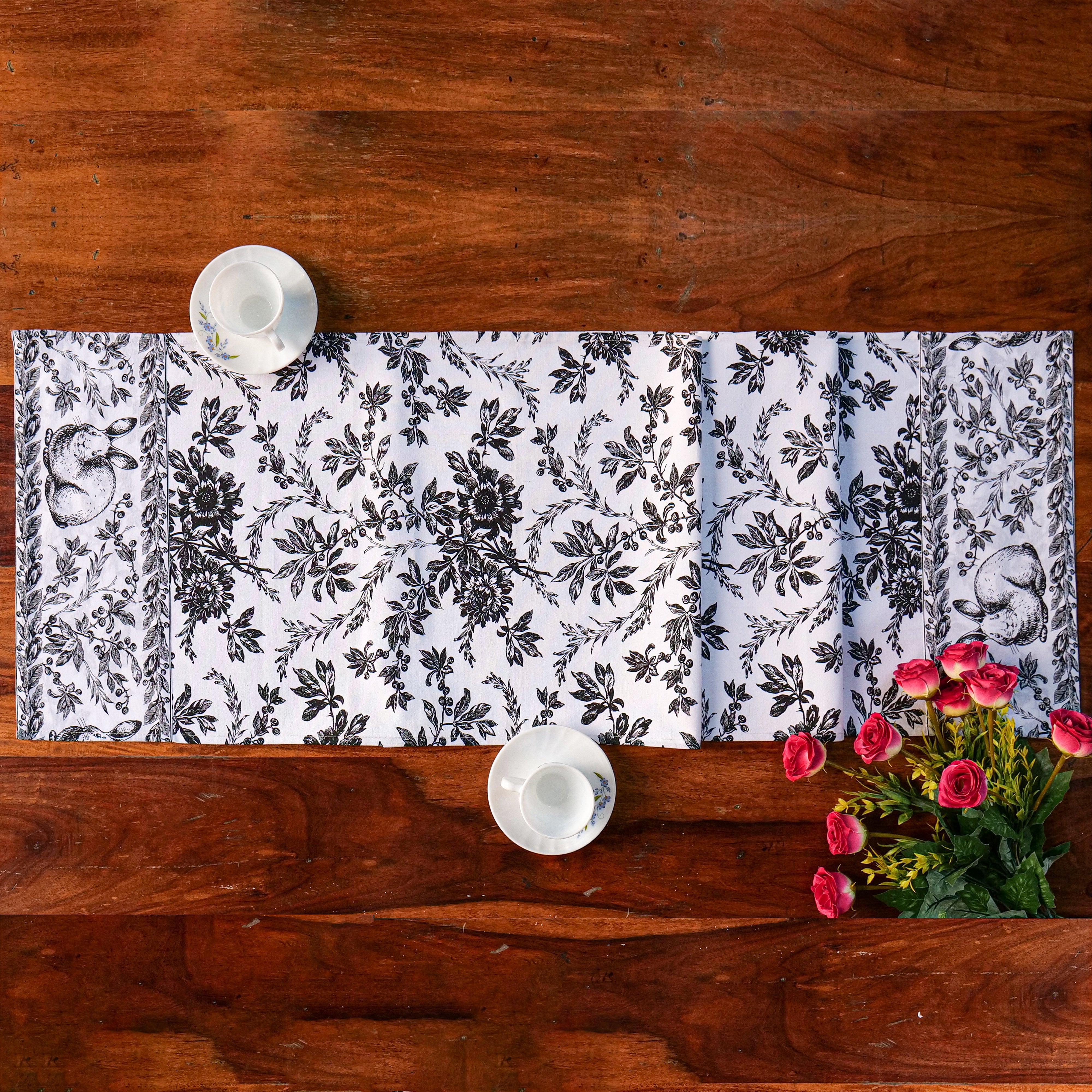 Falicity Flower Runner - Black