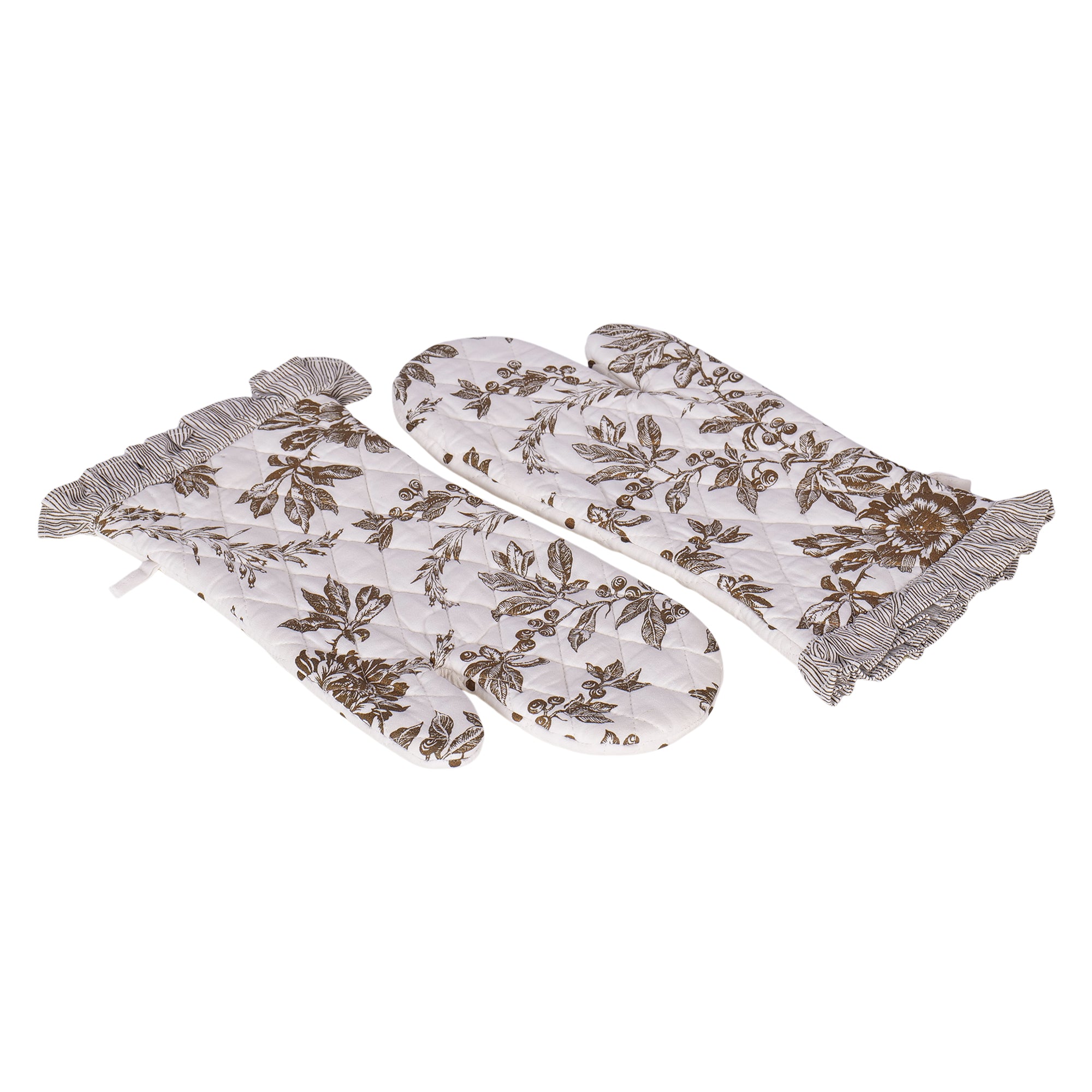 Falicity Flower Oven Mitt set of 2 - Gold