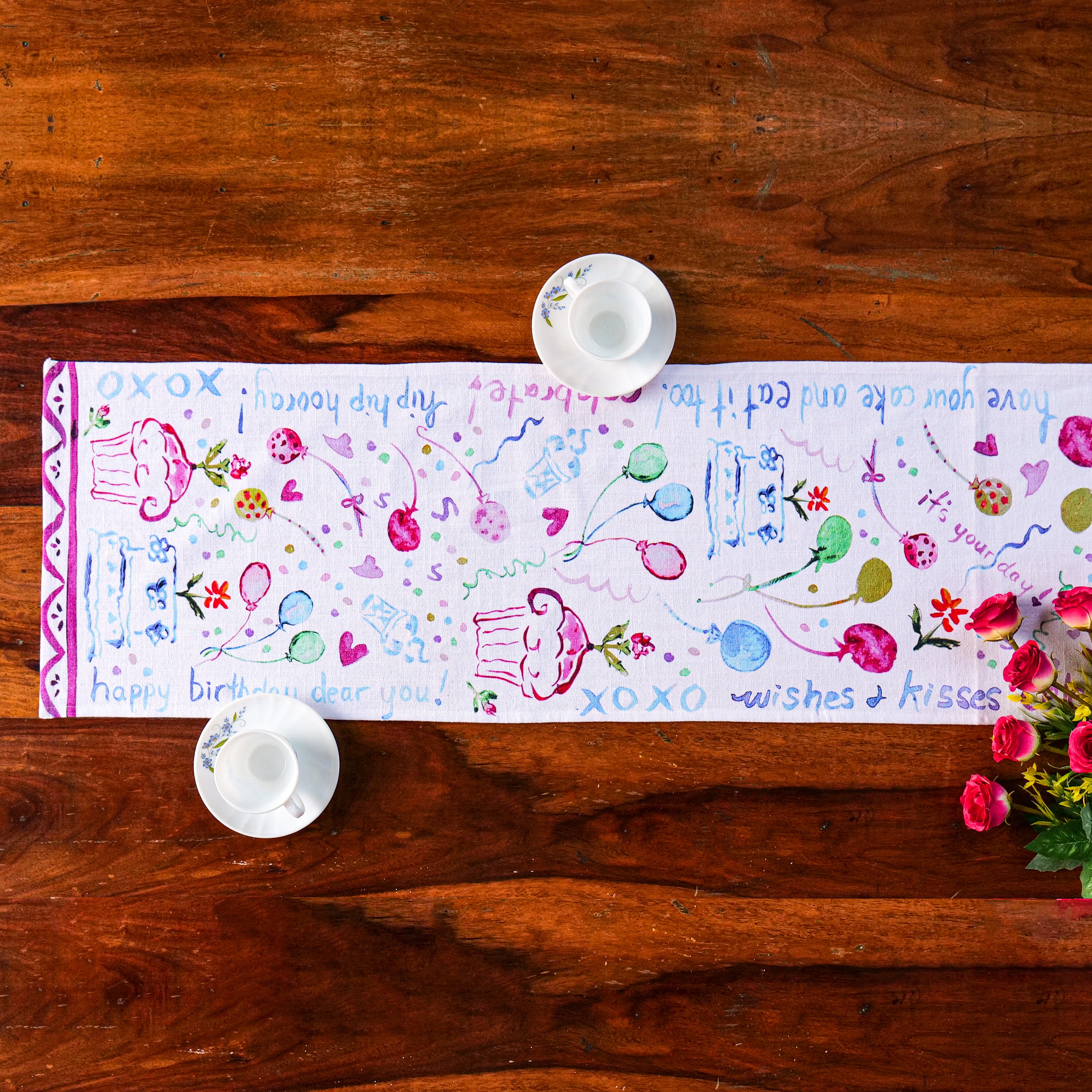 Happy Birthday Runner - Multi