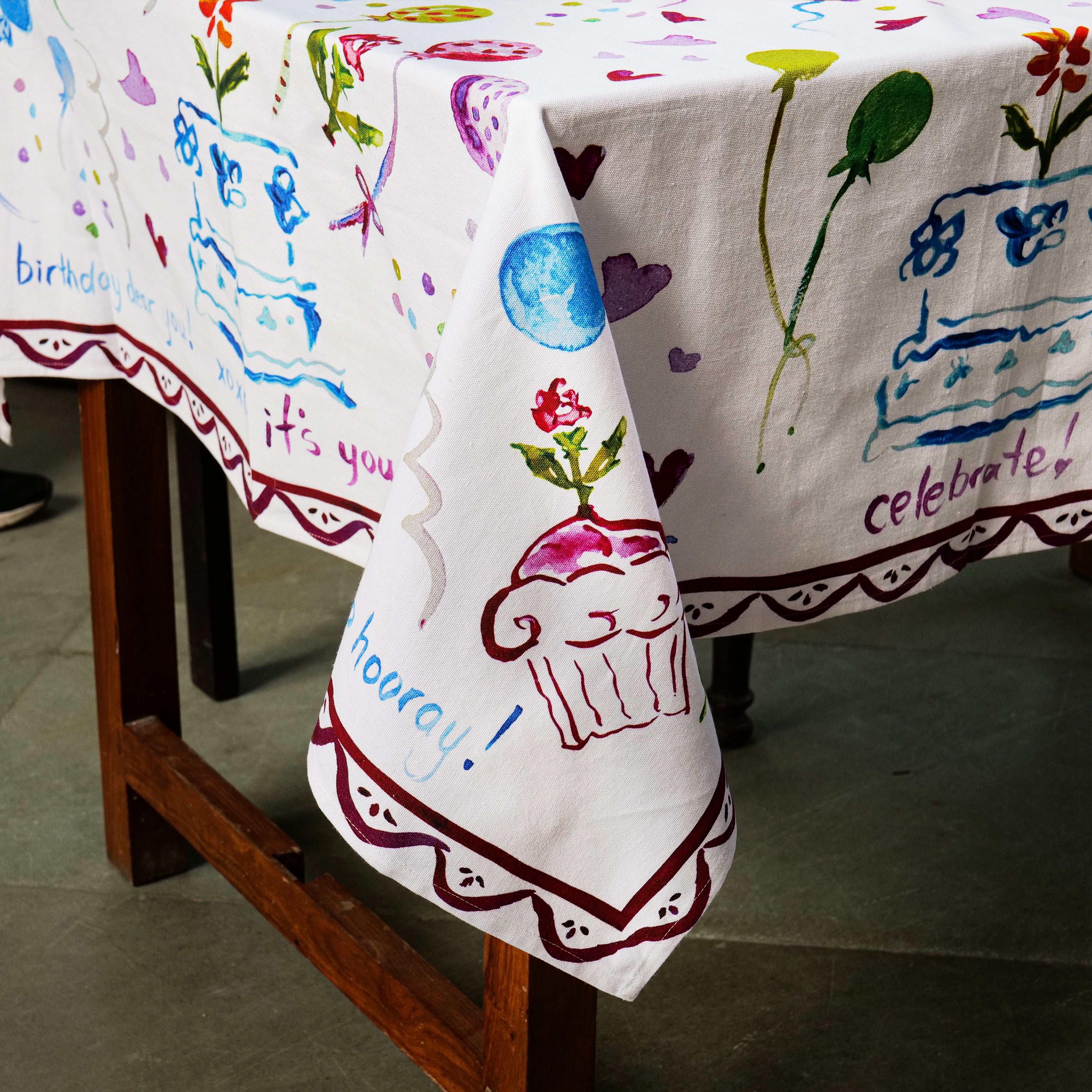 Happy Birthday Tablecloth – Multi