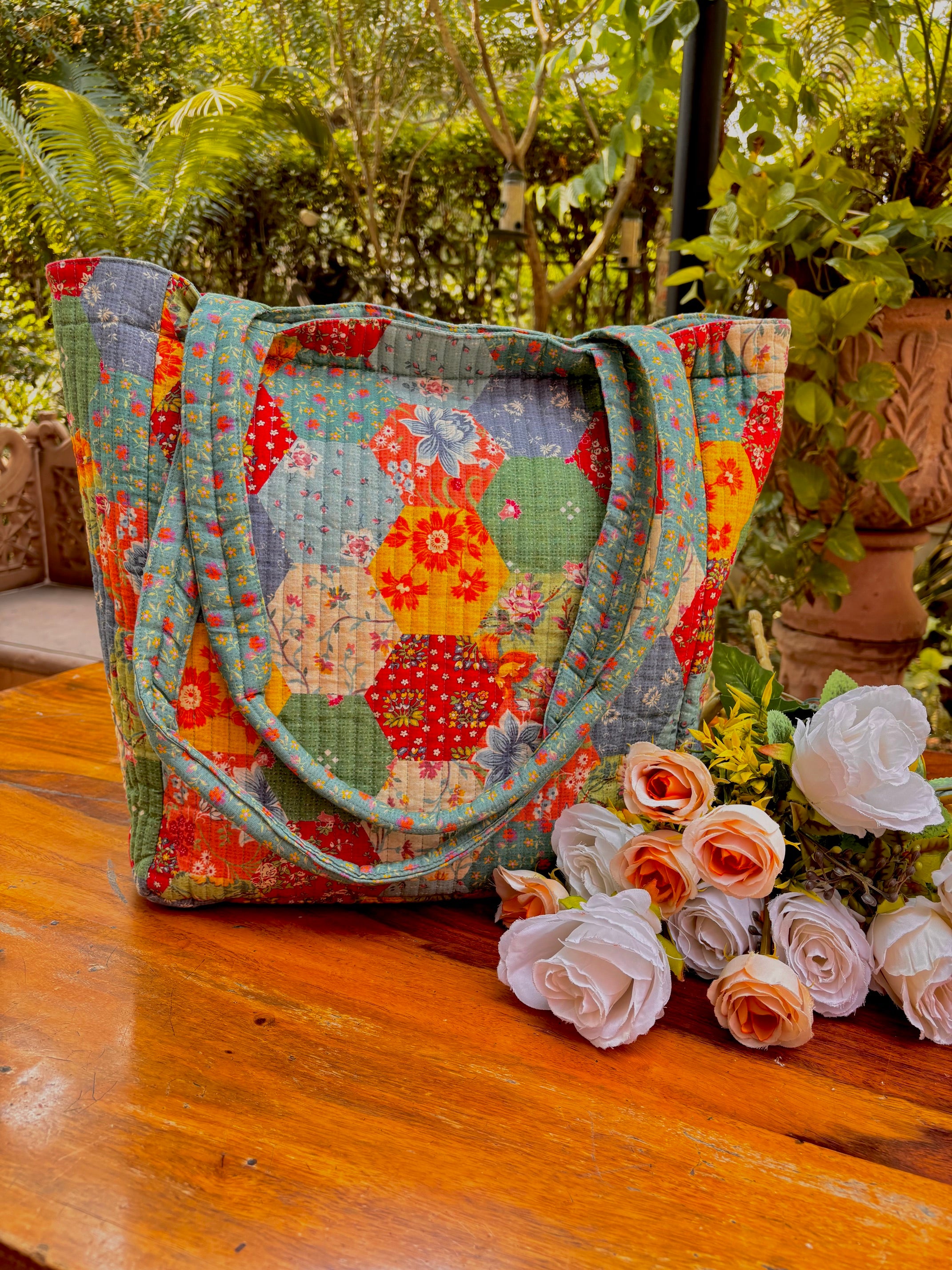 County Fair Patchwork Tote Bag – Multi