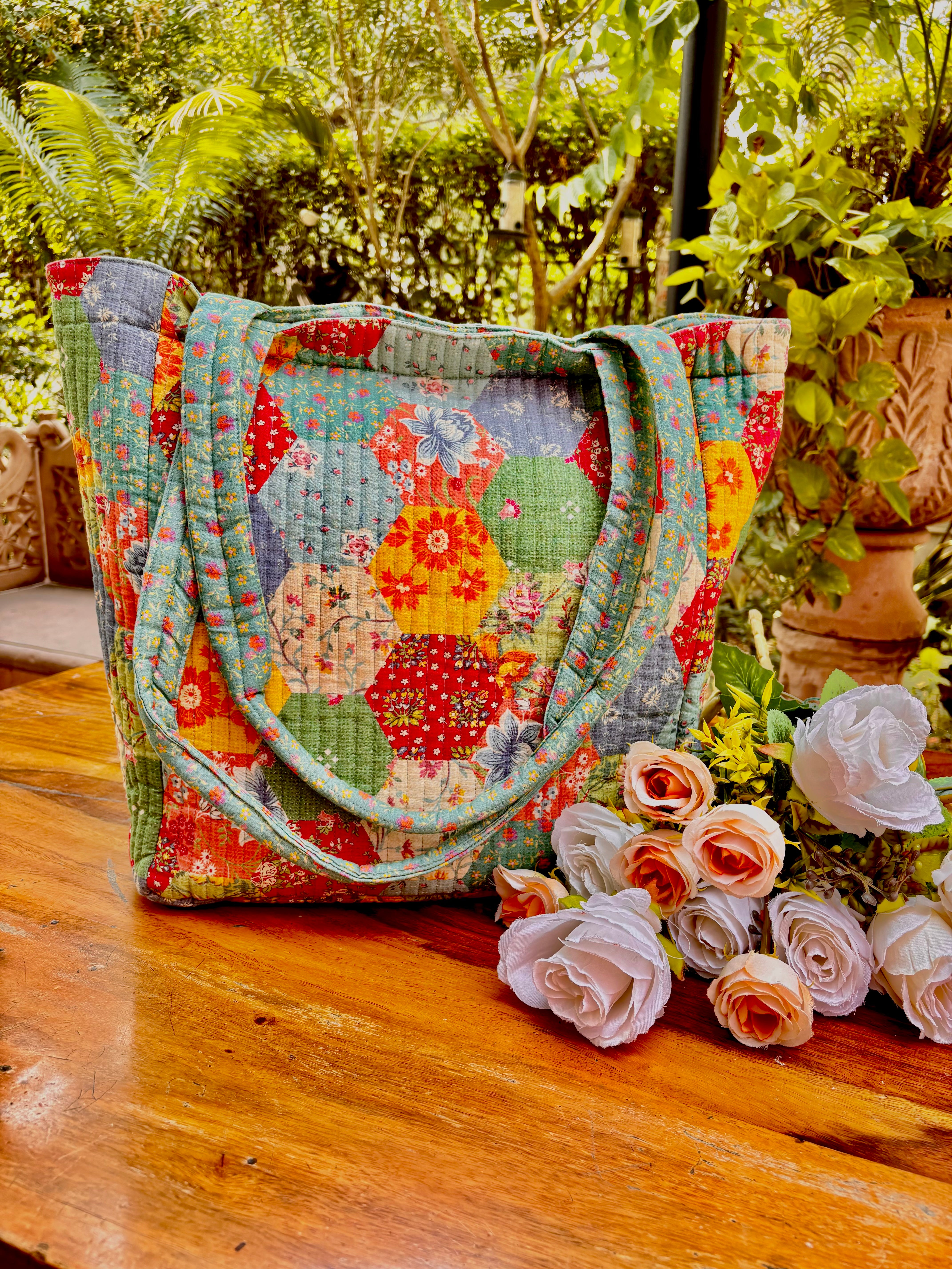 County Fair Patchwork Tote Bag – Multi