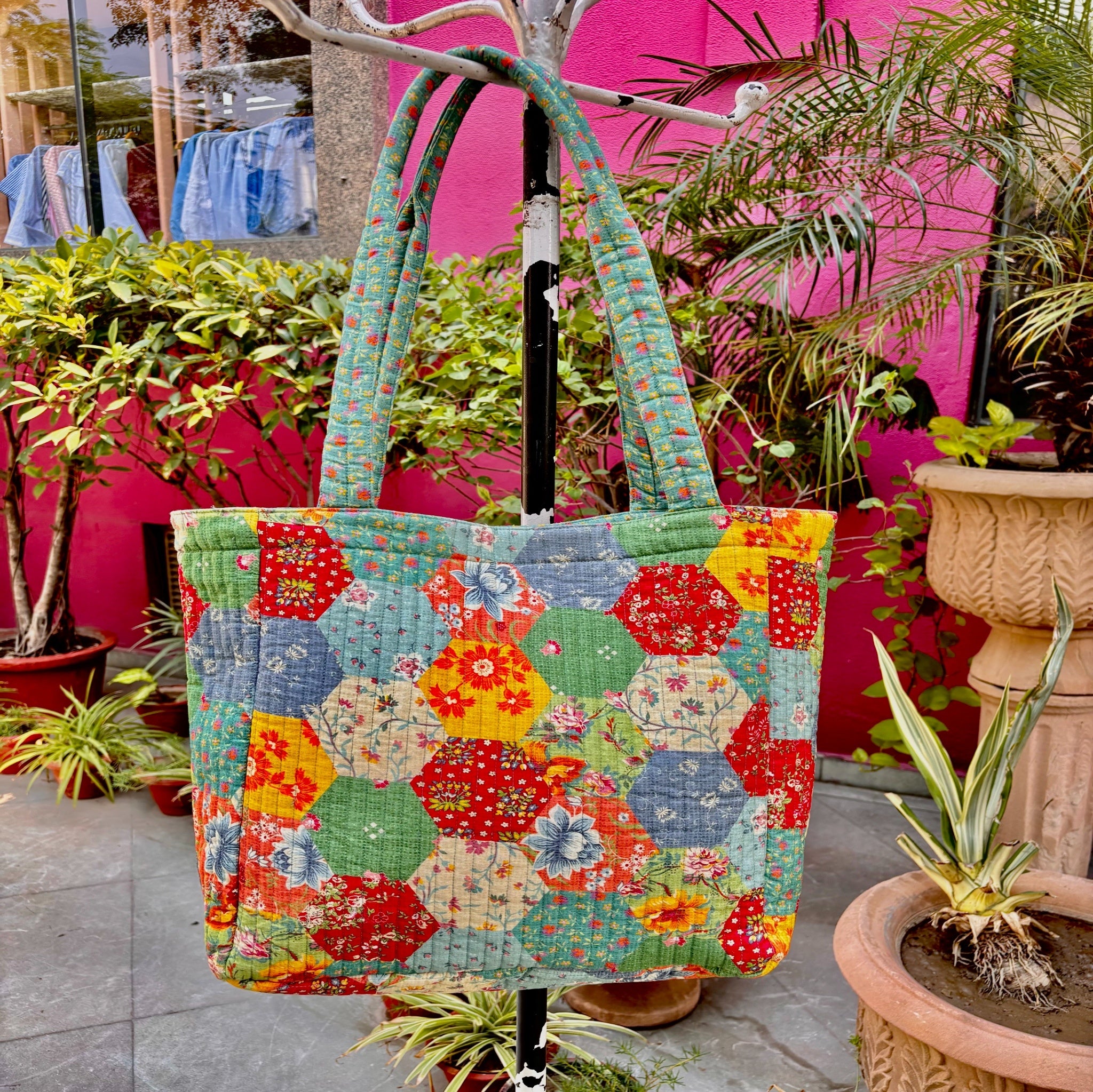 County Fair Patchwork Tote Bag – Multi