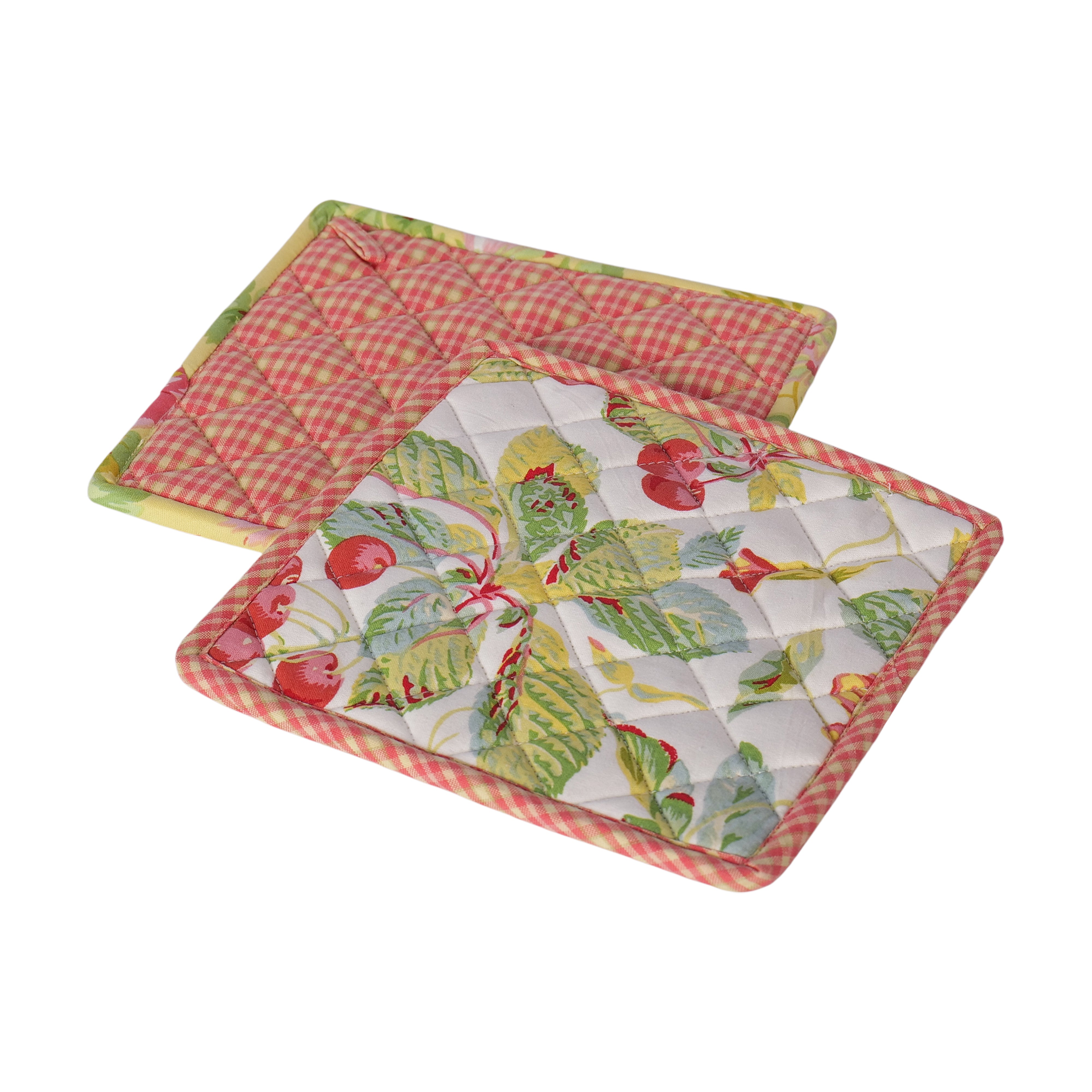 In The Garden Potholder set of 2 - Ecru