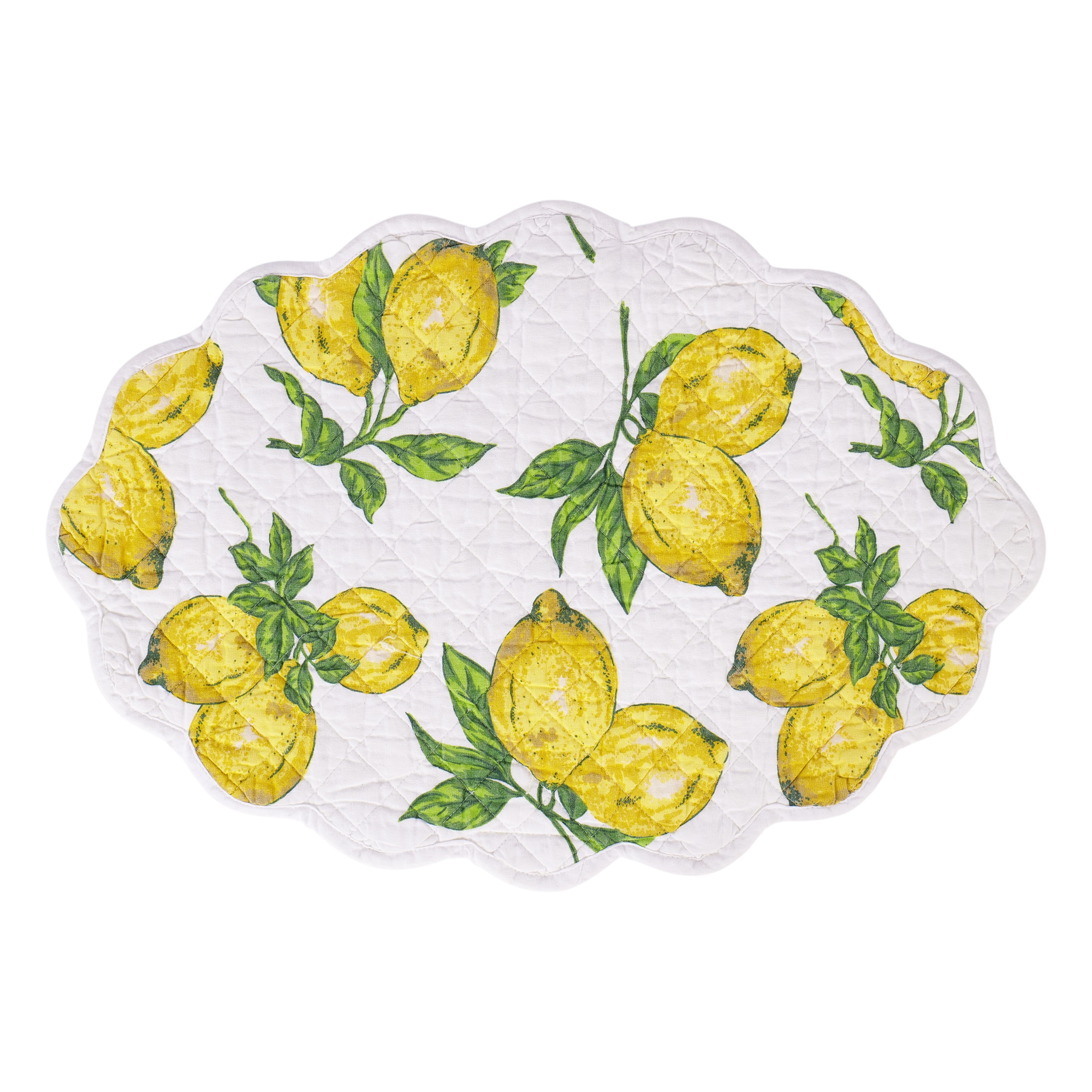 Lemon Placemat set of 6 - White